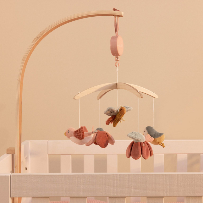 Little Dutch Flowers & Butterflies -musiikkimobile, roosa