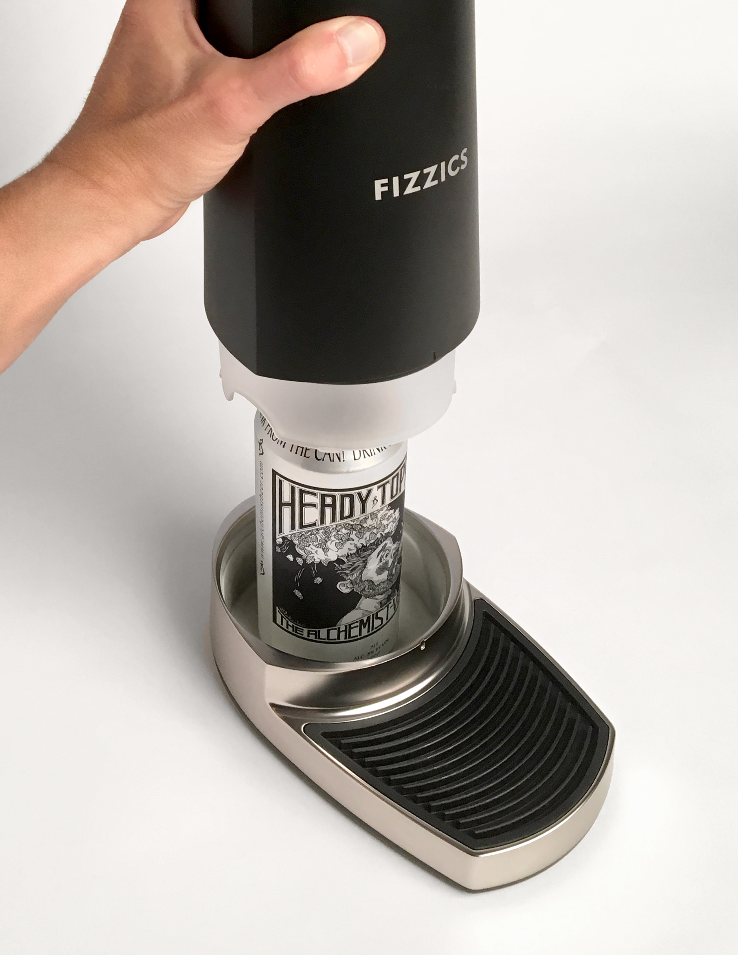 Fizzics DraftPour Beer Dispenser olutannostelija, musta/hopea