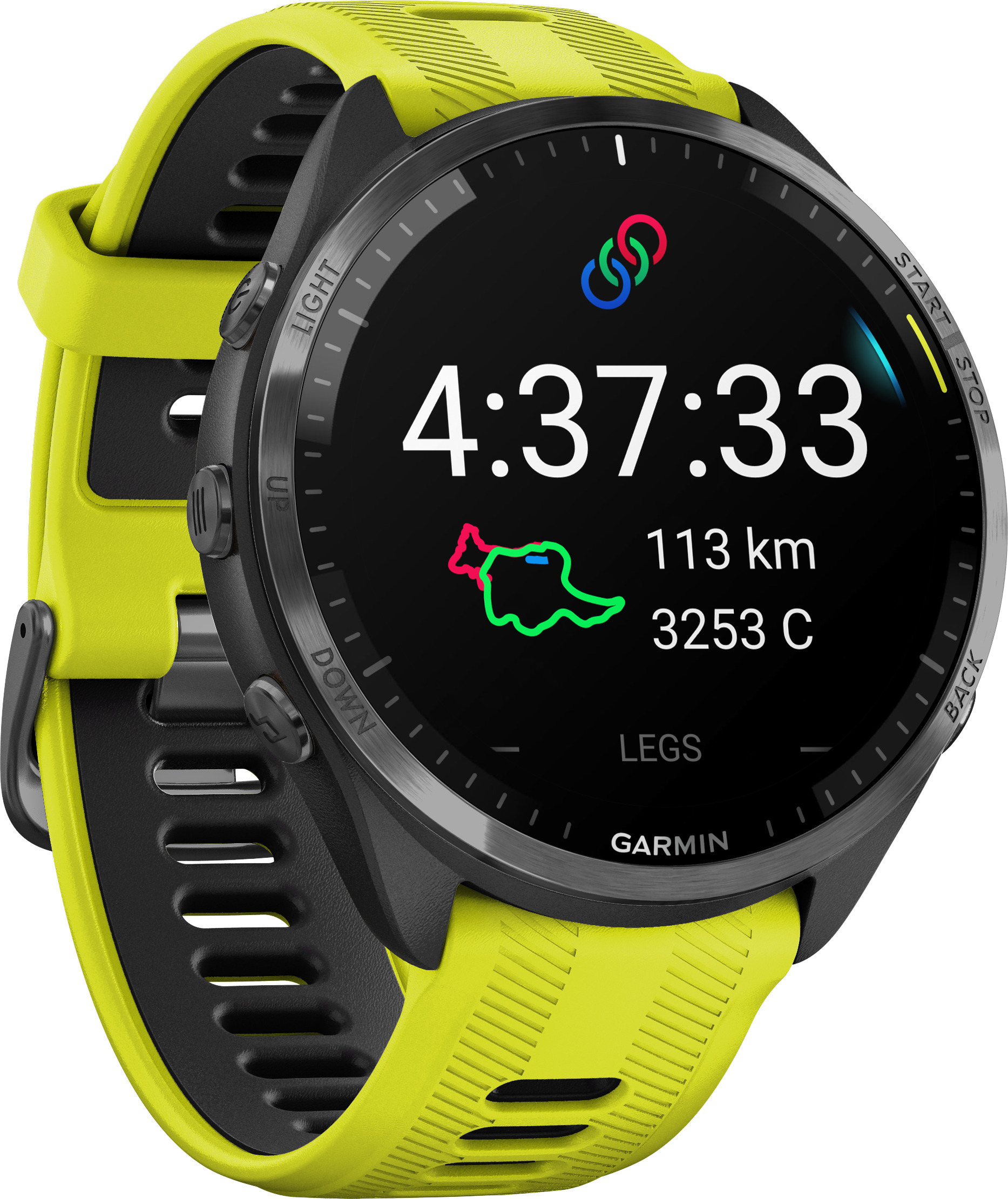 Garmin Forerunner 965 -urheilukello, keltainen / musta