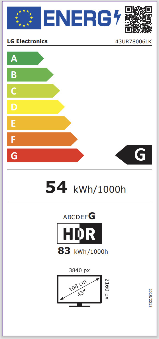 LG UR78 43" 4K LED TV