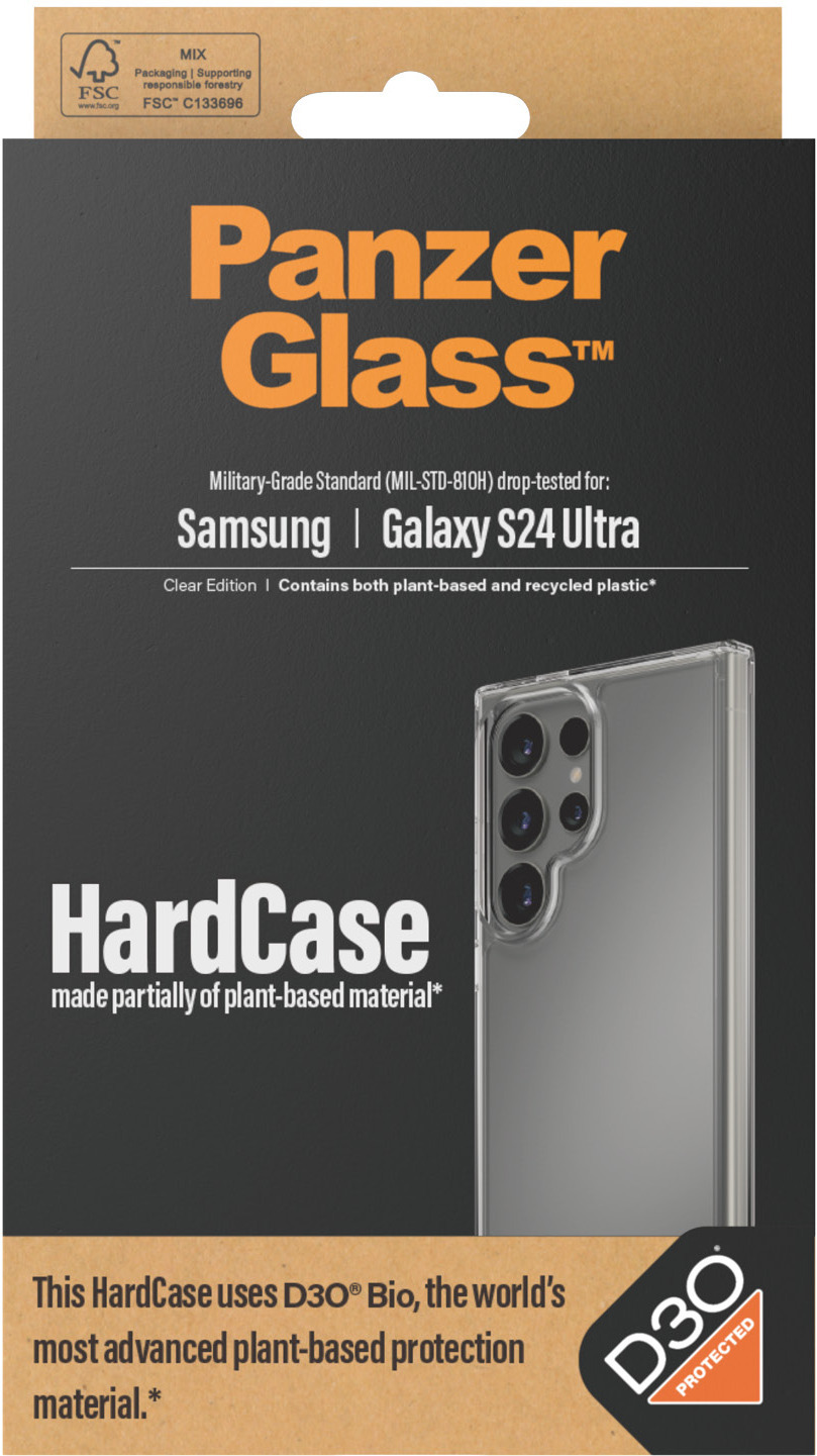 PanzerGlass HardCase with D3O -suojakotelo, Samsung Galaxy S24 Ultra, läpinäkyvä