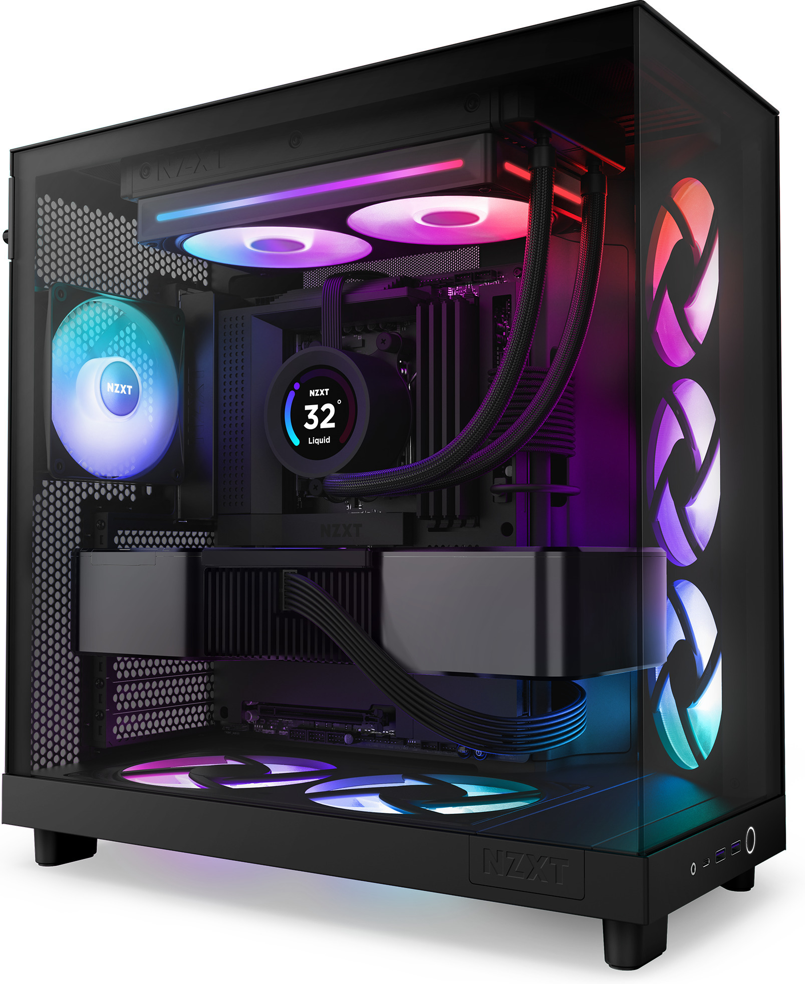 NZXT F140P -tuuletin, 140 mm, valkoinen