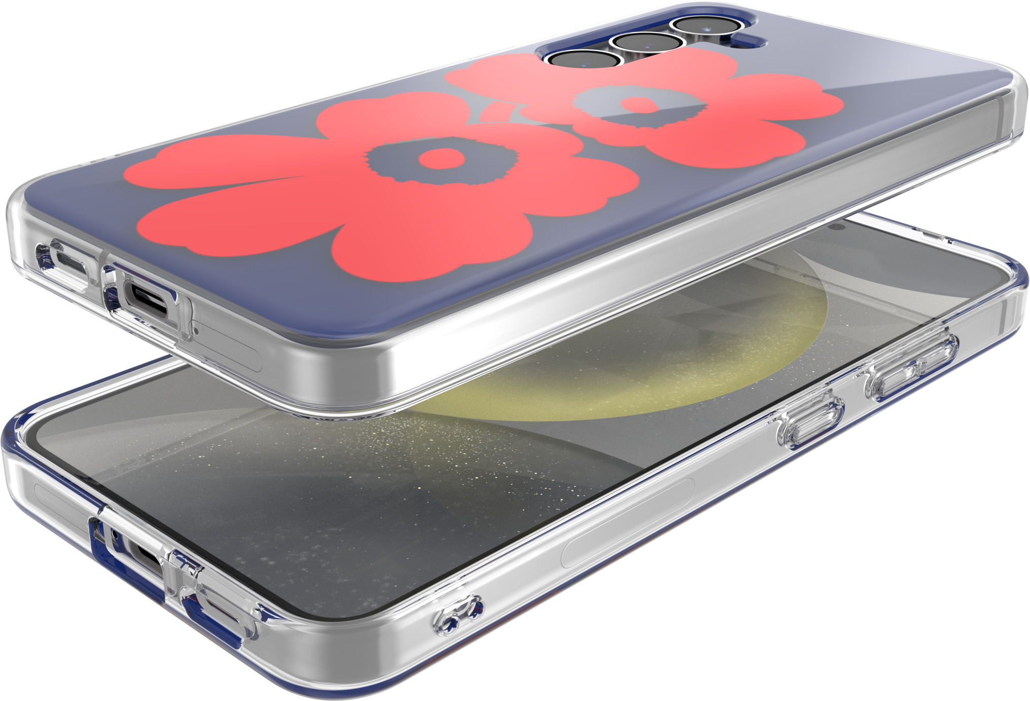 Samsung x Marimekko Dual Layer Case -suojakuori, Samsung Galaxy S24, sininen/punainen
