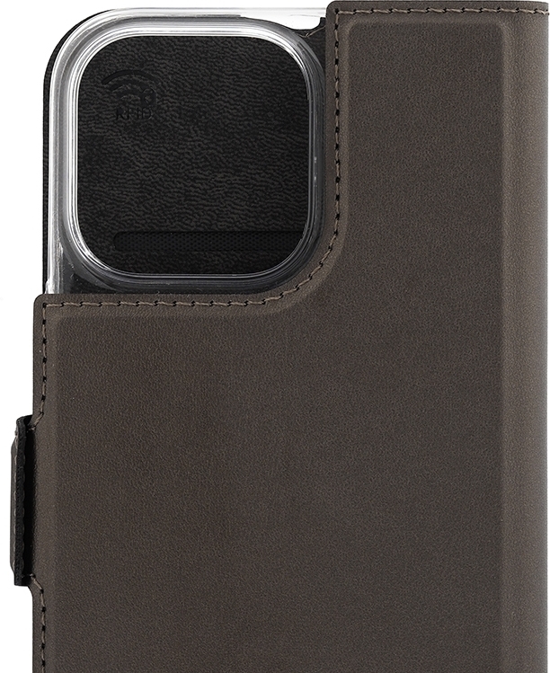 Wave BookCase -suojakotelo, MagSafe-yhteensopiva, Apple iPhone 16 Pro Max, Taupe