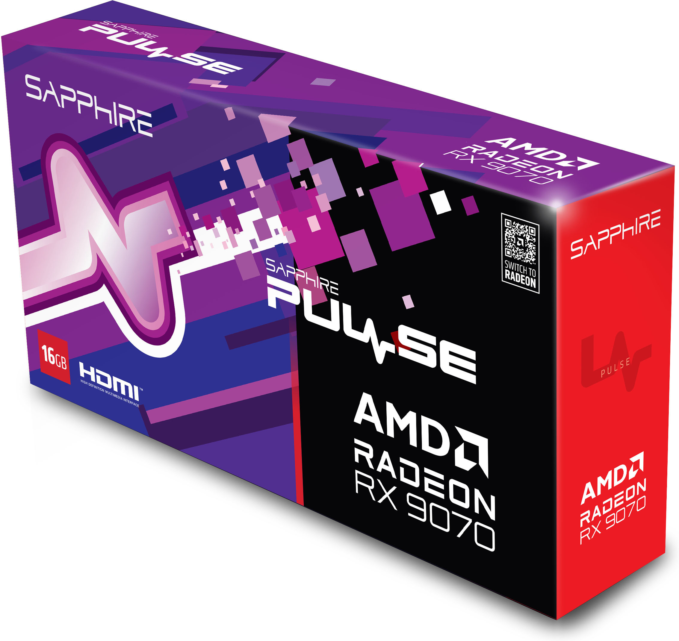 Sapphire PULSE AMD Radeon RX 9070 näytönohjain