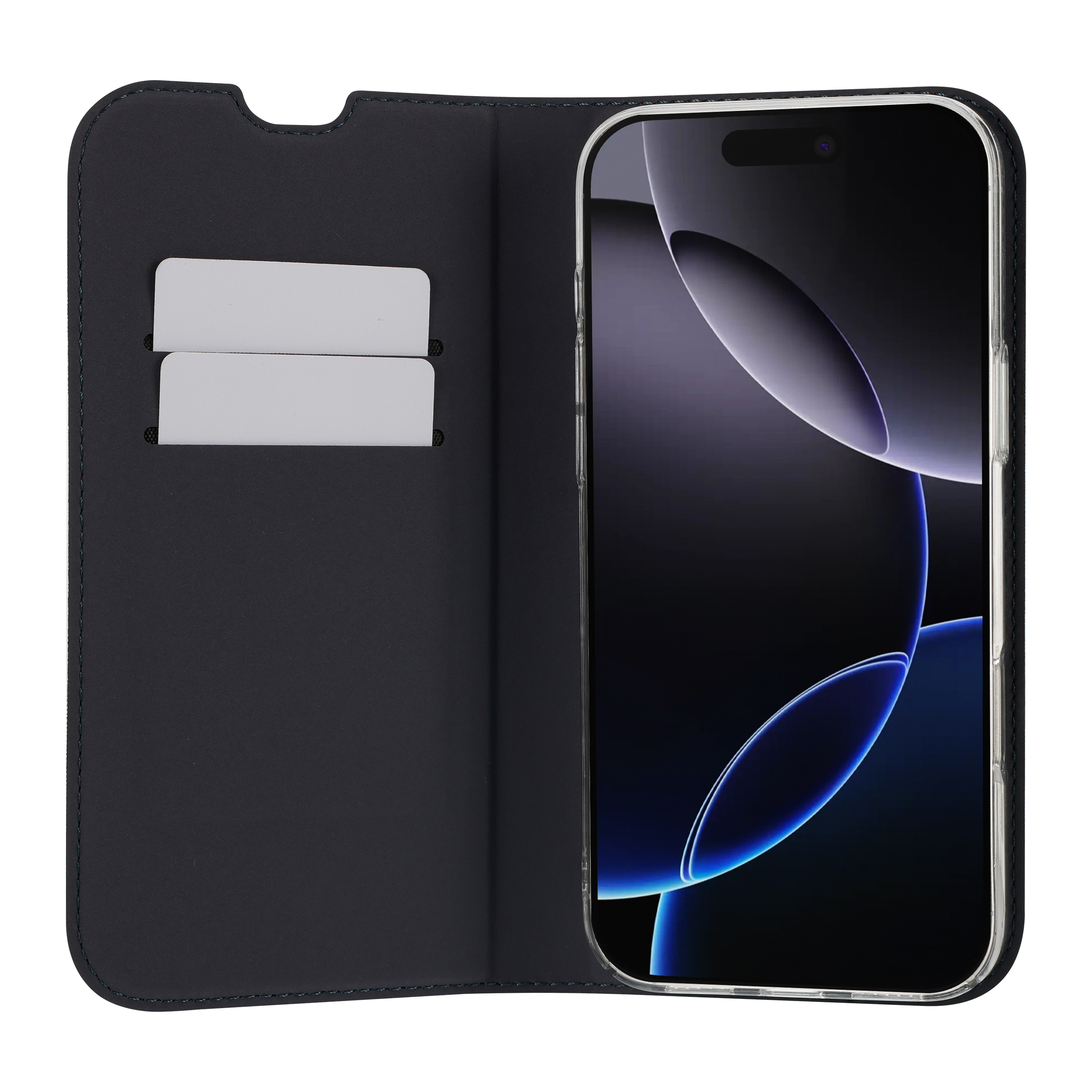 FoneKit BookCase suojakotelo, iPhone 17 Pro, sininen