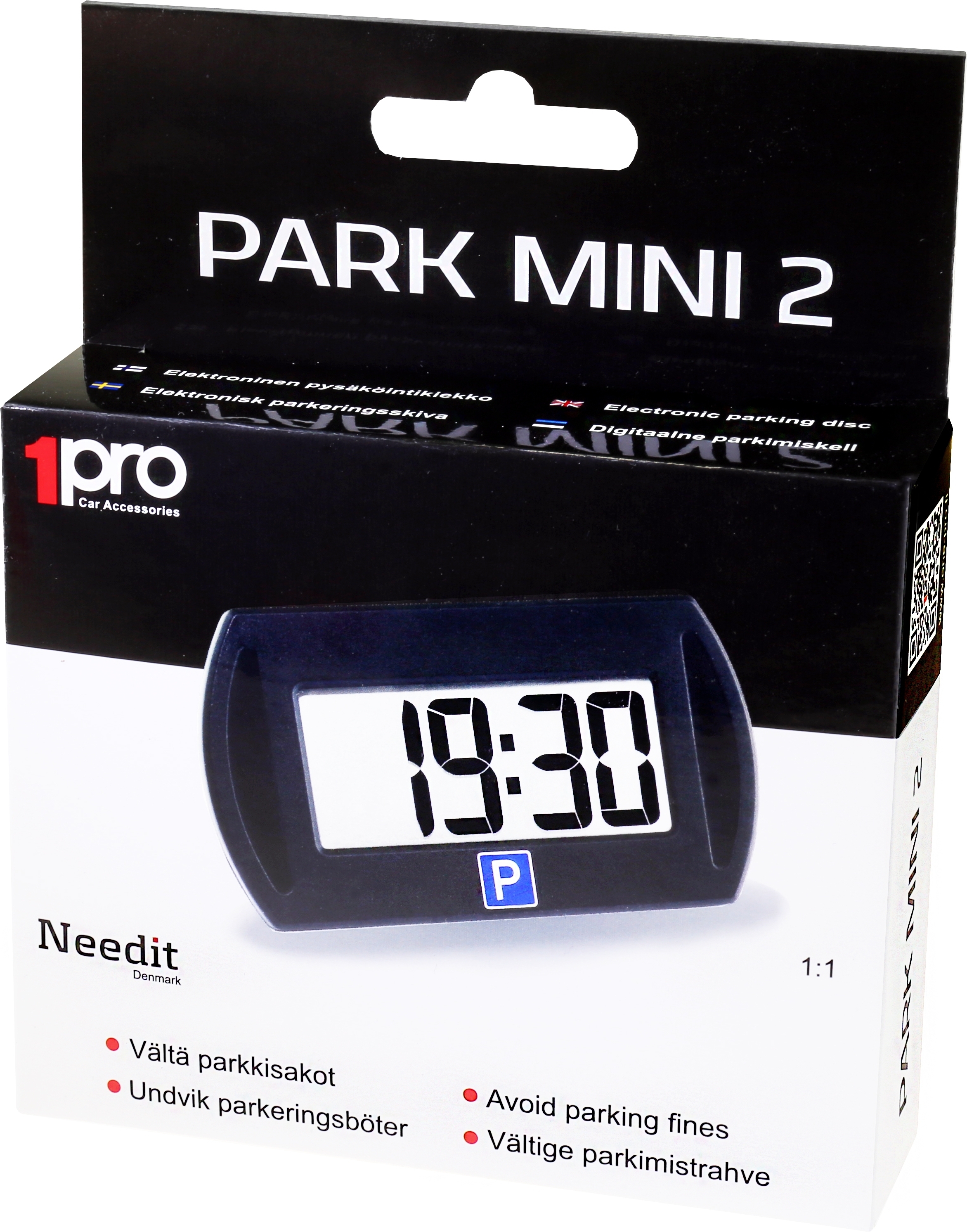 Needit Park Lite 2 -automaattinen pysäköintikiekko, musta