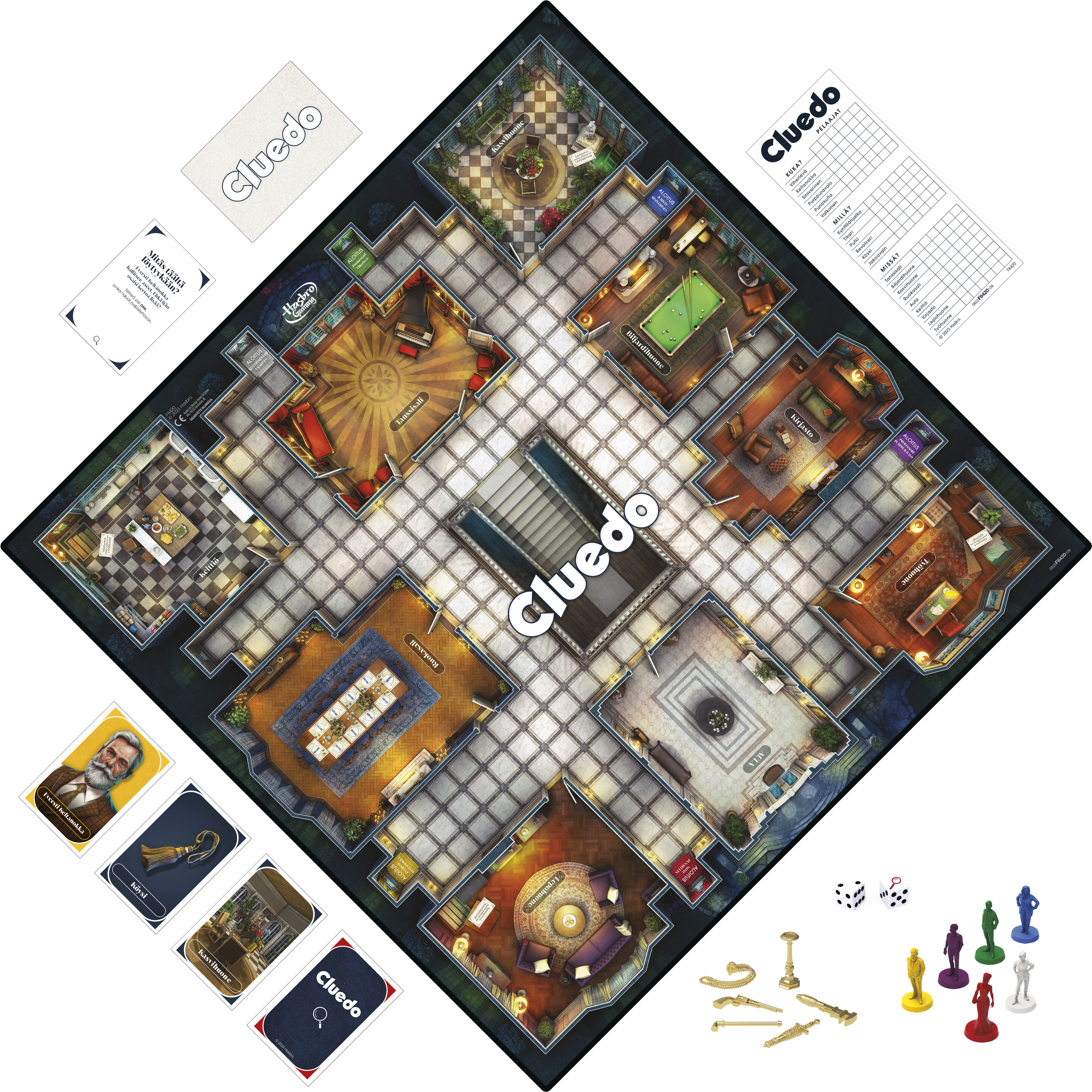 Hasbro Cluedo Classic -lautapeli, suomenkielinen