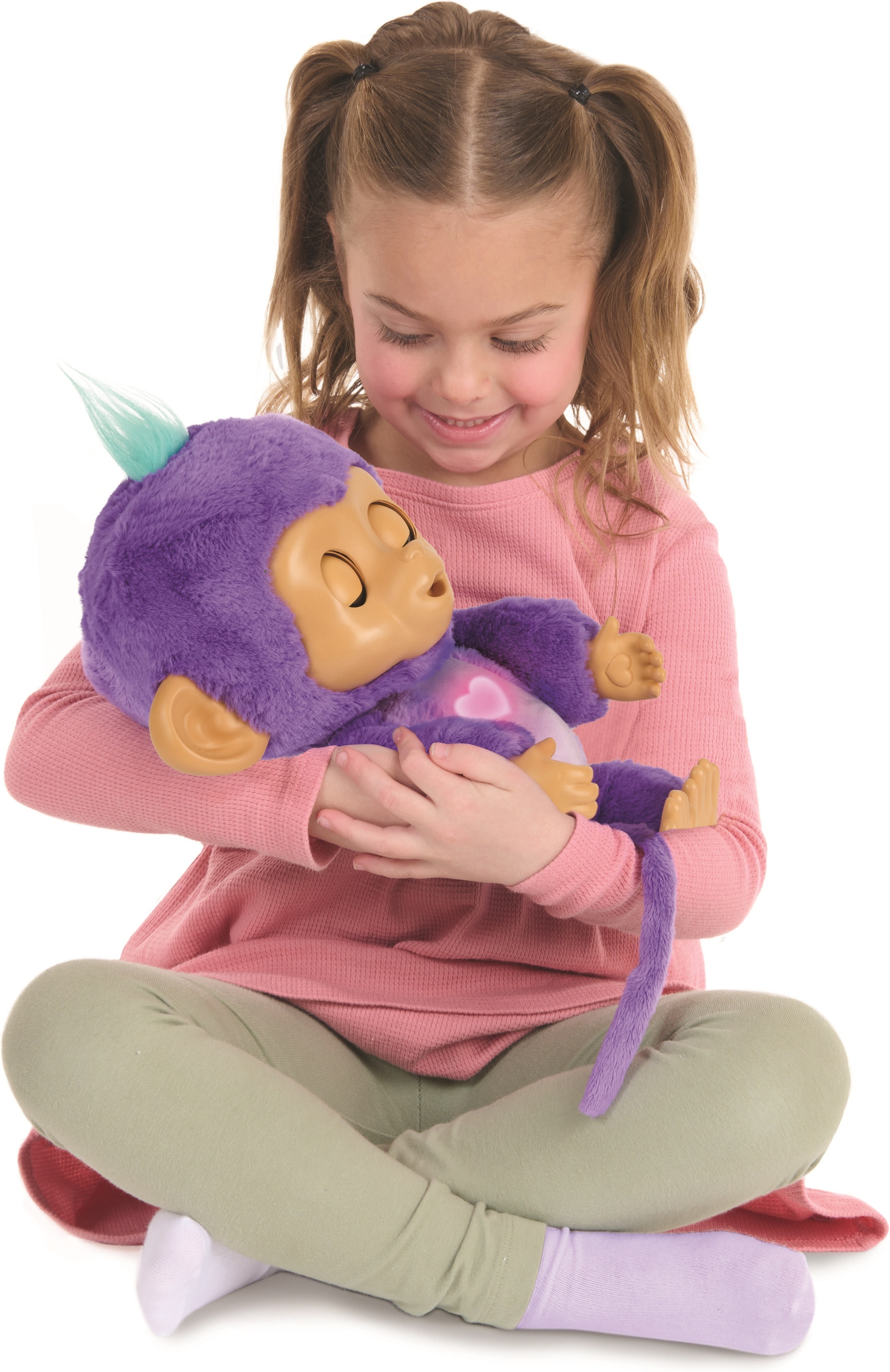 Fingerlings Care'n Cuddles - halattava apina, violetti