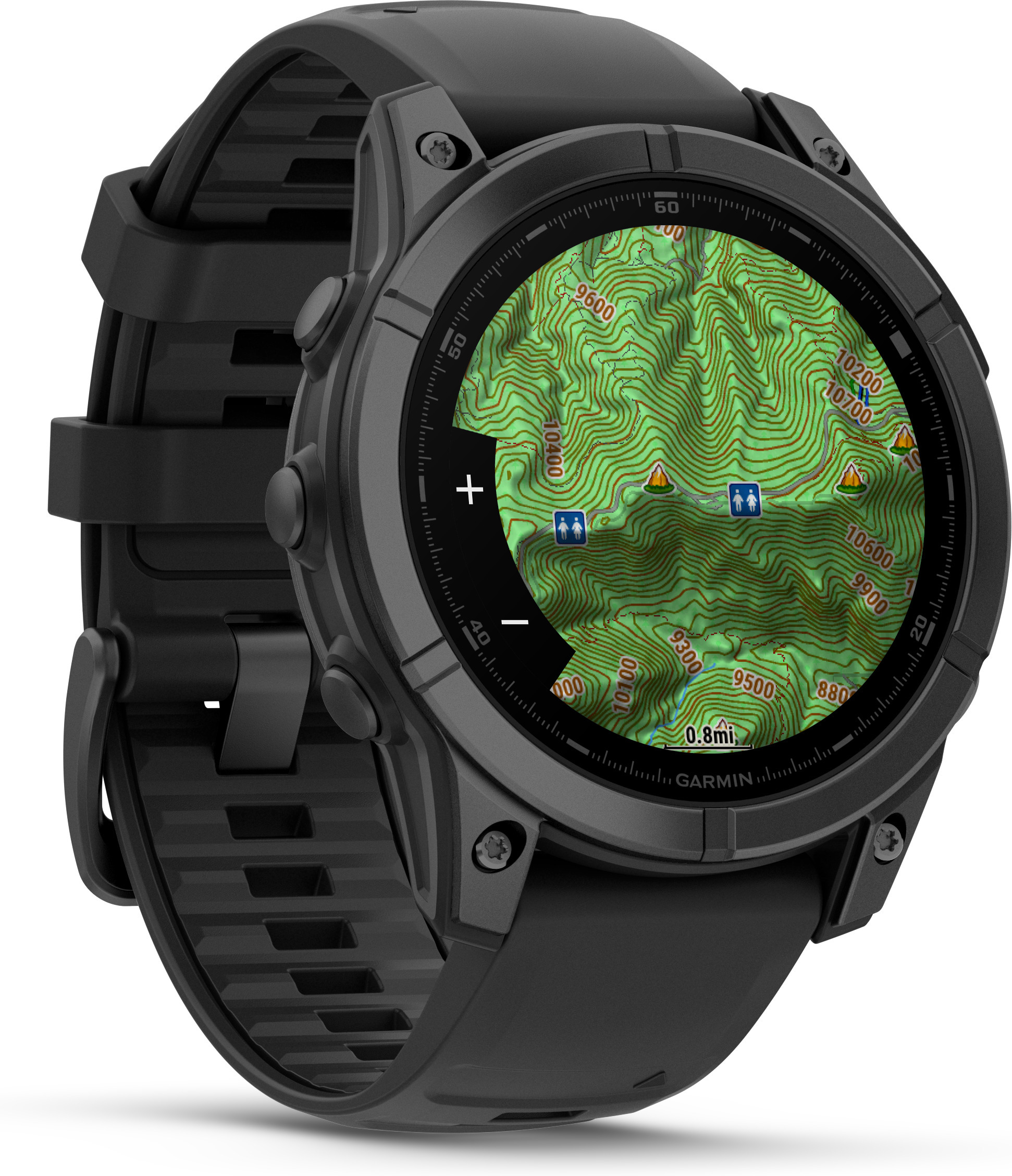 Garmin Fenix E -urheilukello, 47 mm, teräksenharmaa / musta