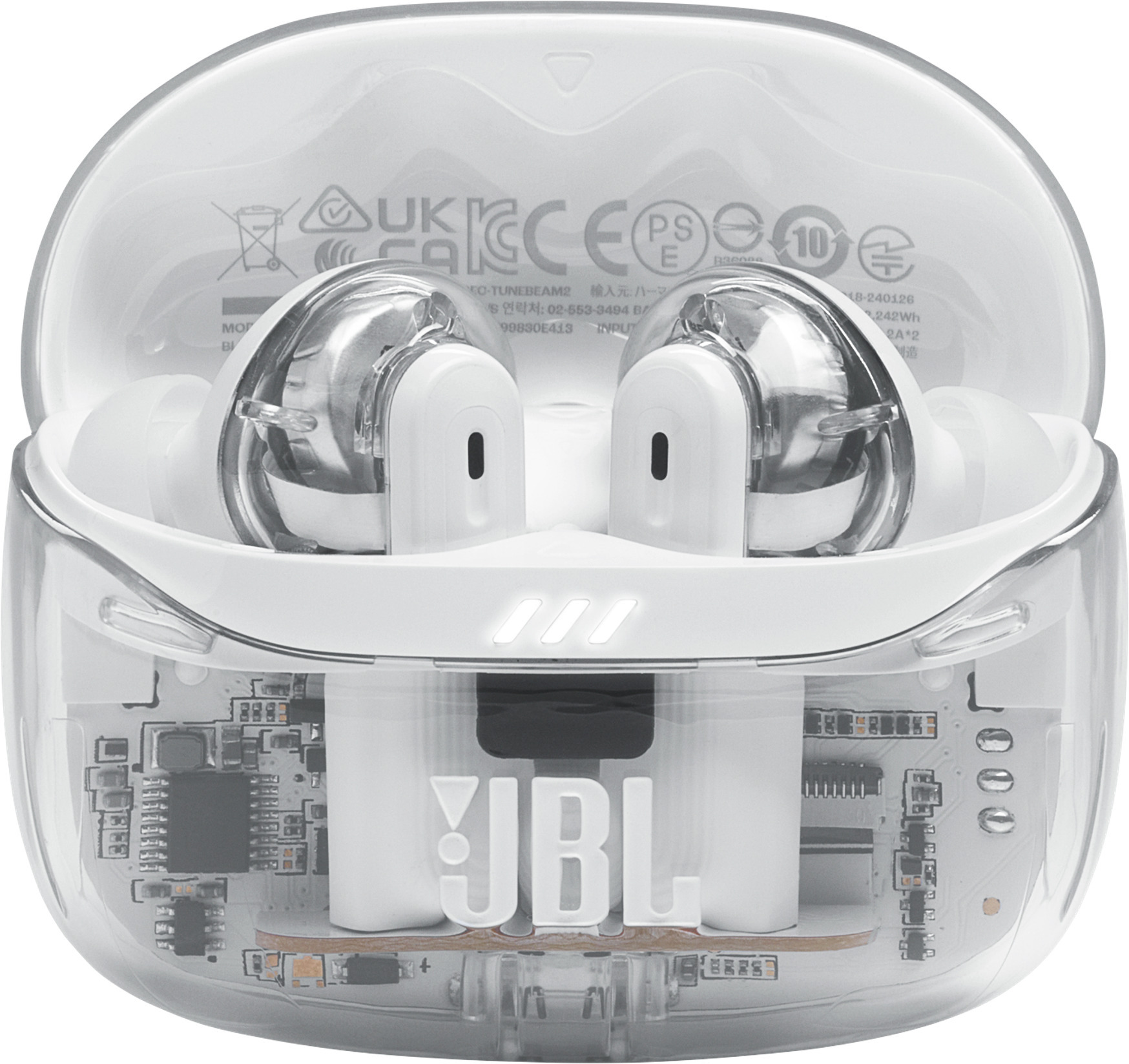 JBL Tune Beam 2 nappikuulokkeet aktiivisella melunvaimennuksella, Ghost White
