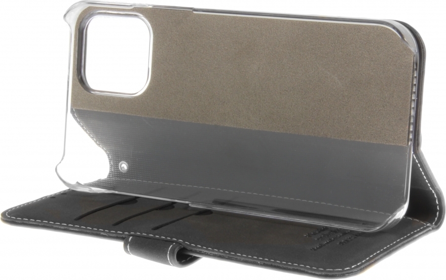Insmat Exclusive Flip Case lompakkokotelo, iPhone 12 / 12 Pro, musta