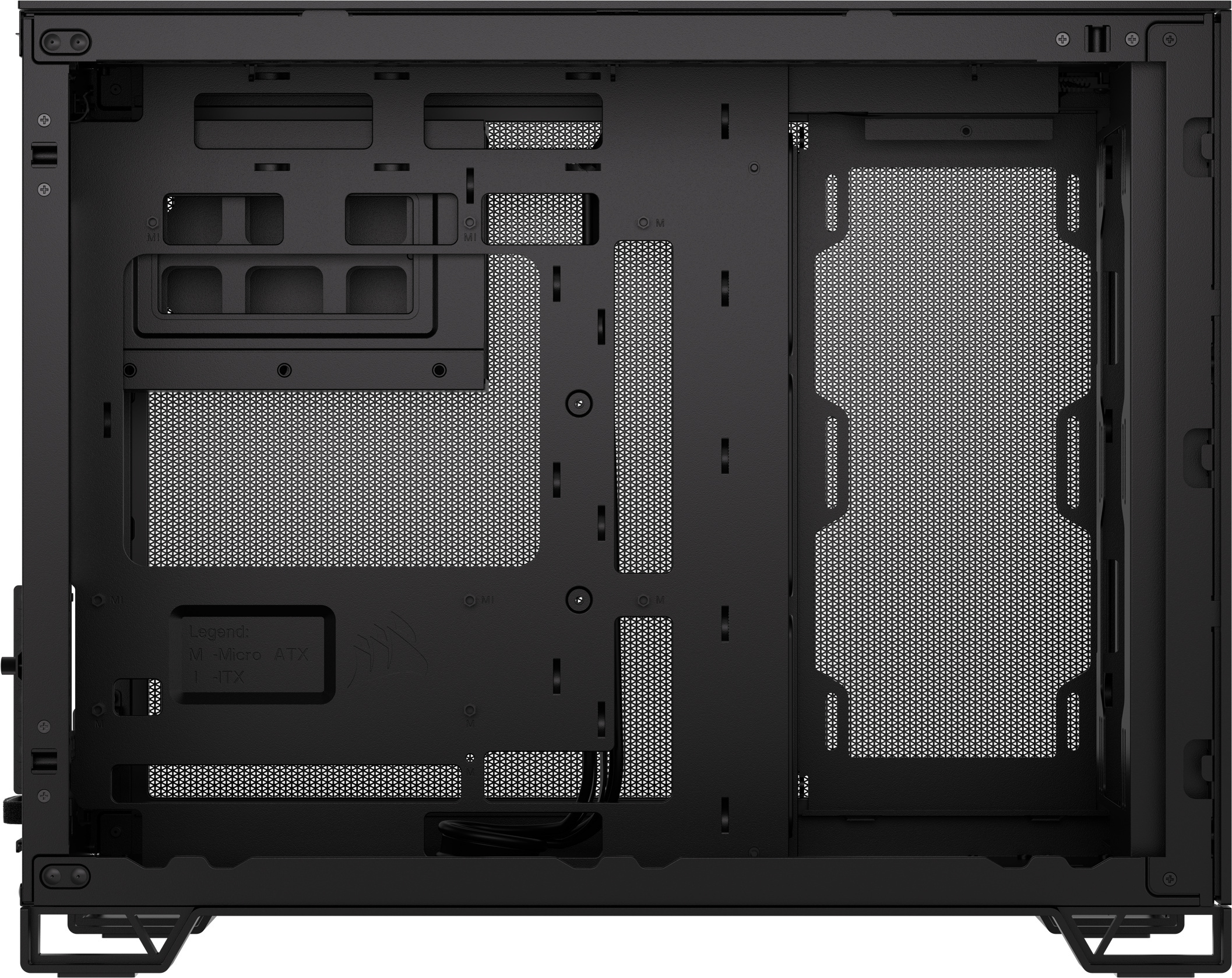 Corsair 2500D Airflow Micro-ATX-kotelo ikkunalla, musta