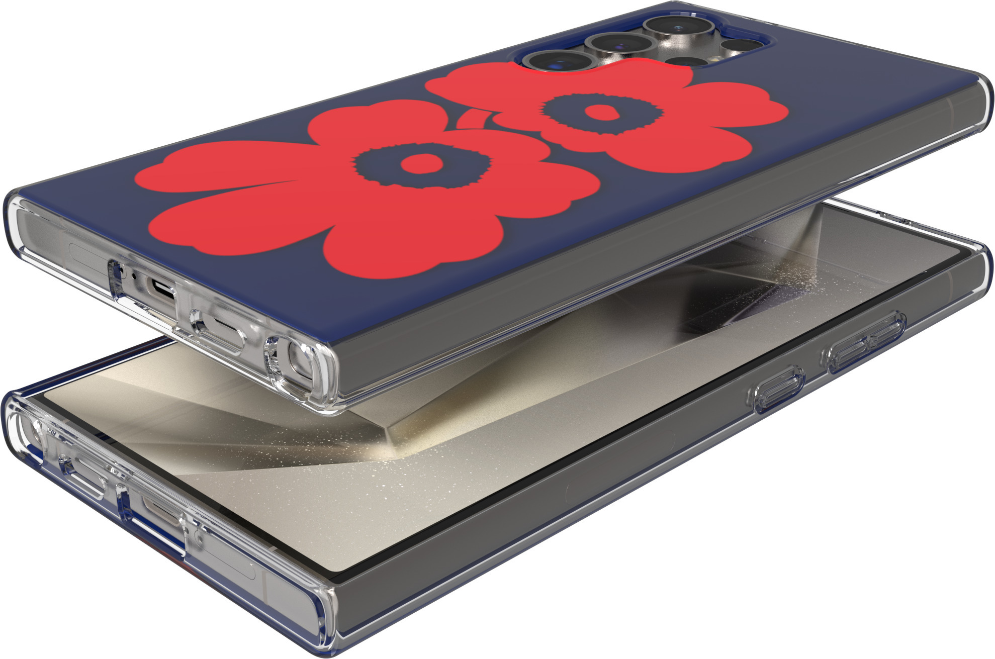 Samsung x Marimekko Dual Layer Case -suojakuori, Samsung Galaxy S24 Ultra, sininen/punainen