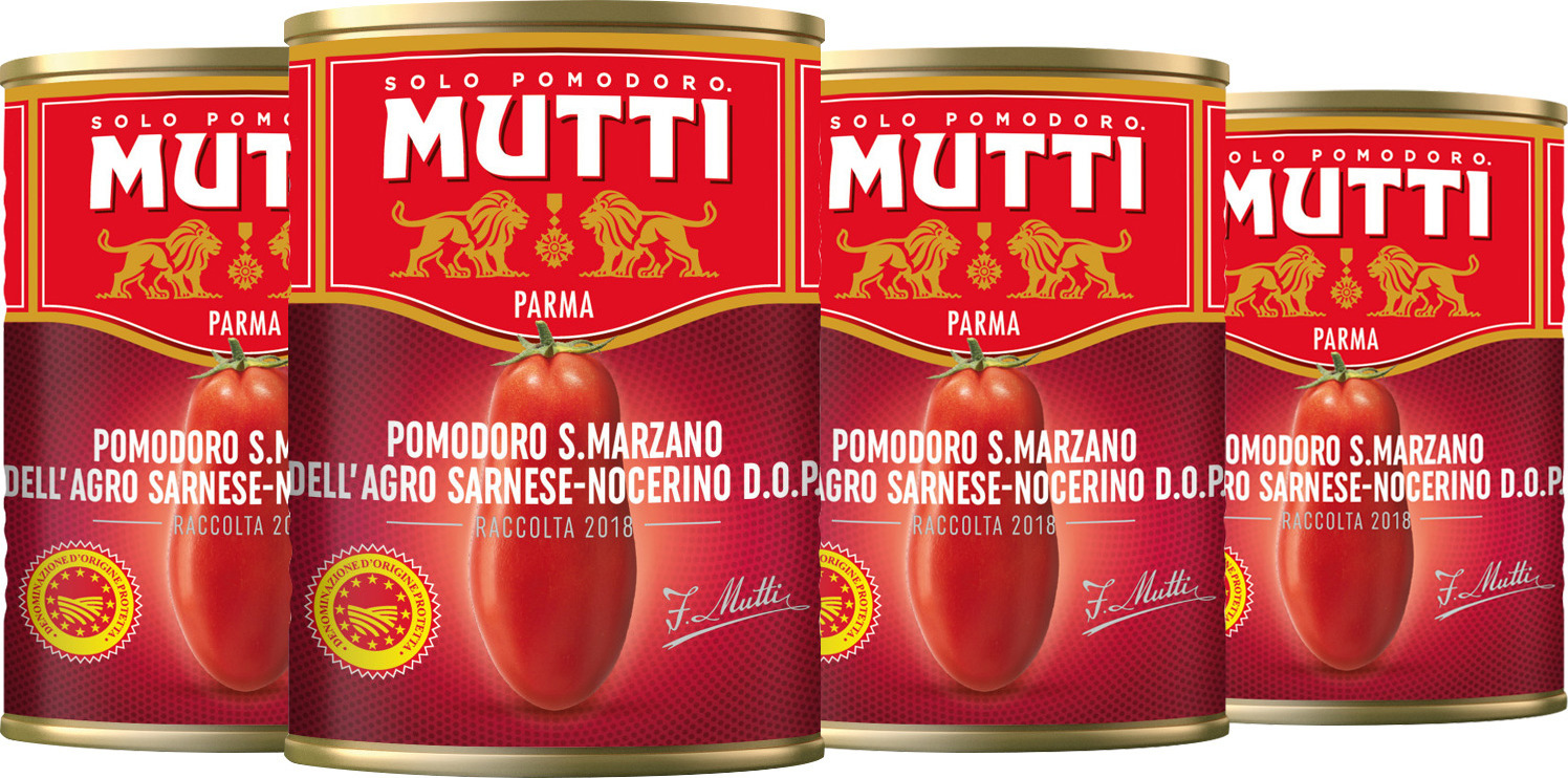 Mutti San Marzano -kuoritut tomaatit ., 400 g, 6-pack –  