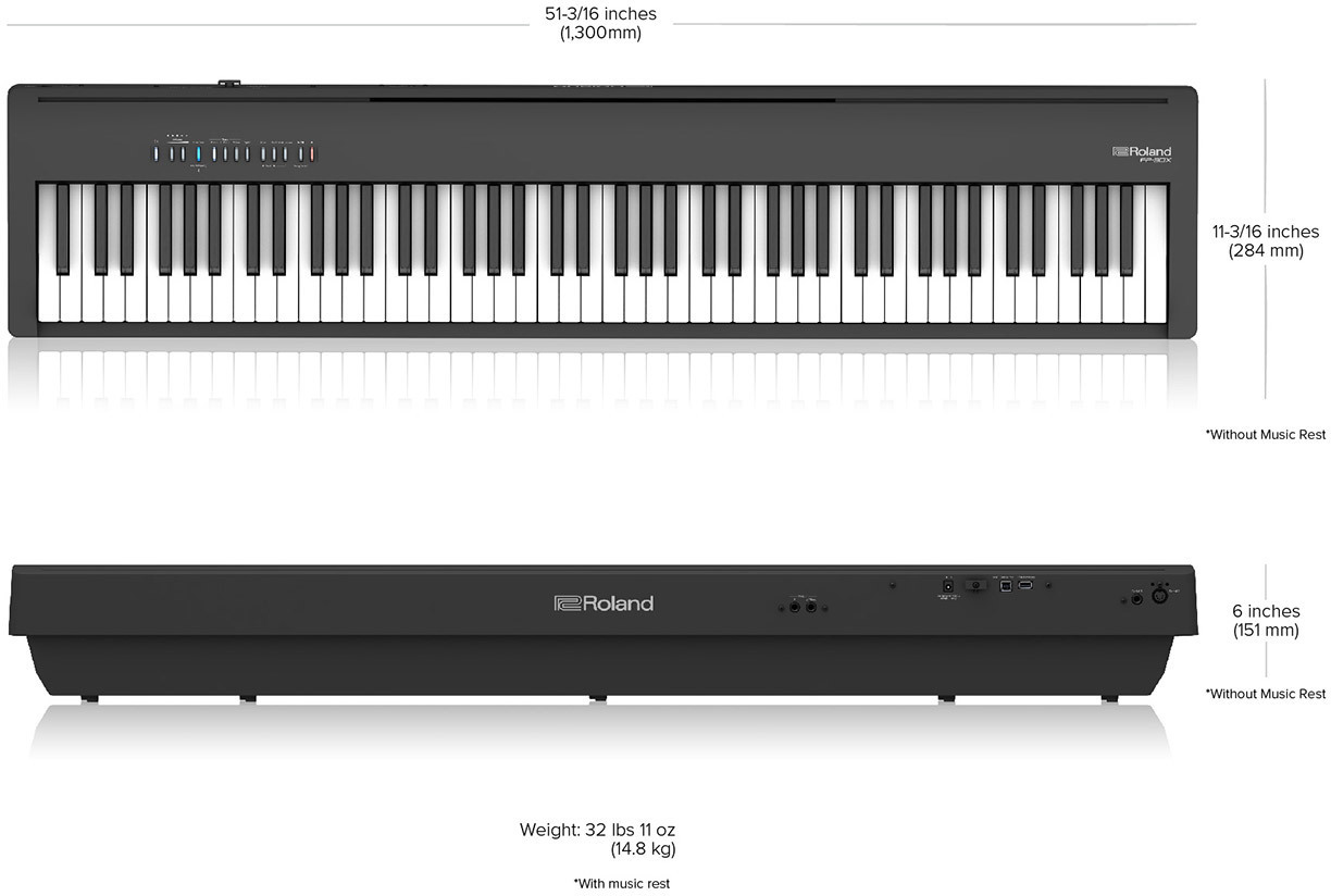 Roland FP-30X -digitaalipiano, musta