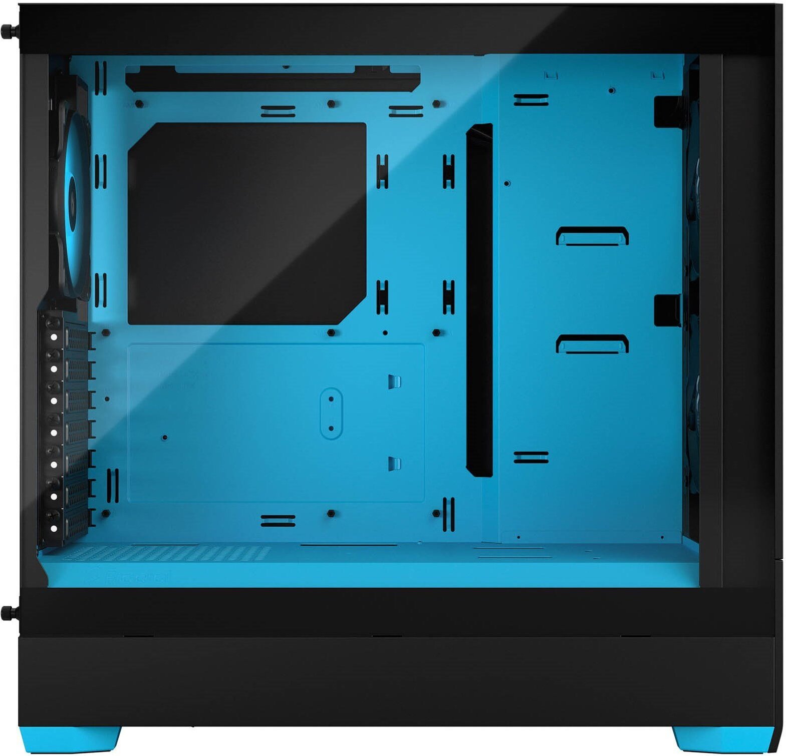 Fractal Design Pop Air RGB Cyan Core TG ATX-kotelo ikkunalla, musta/syaani