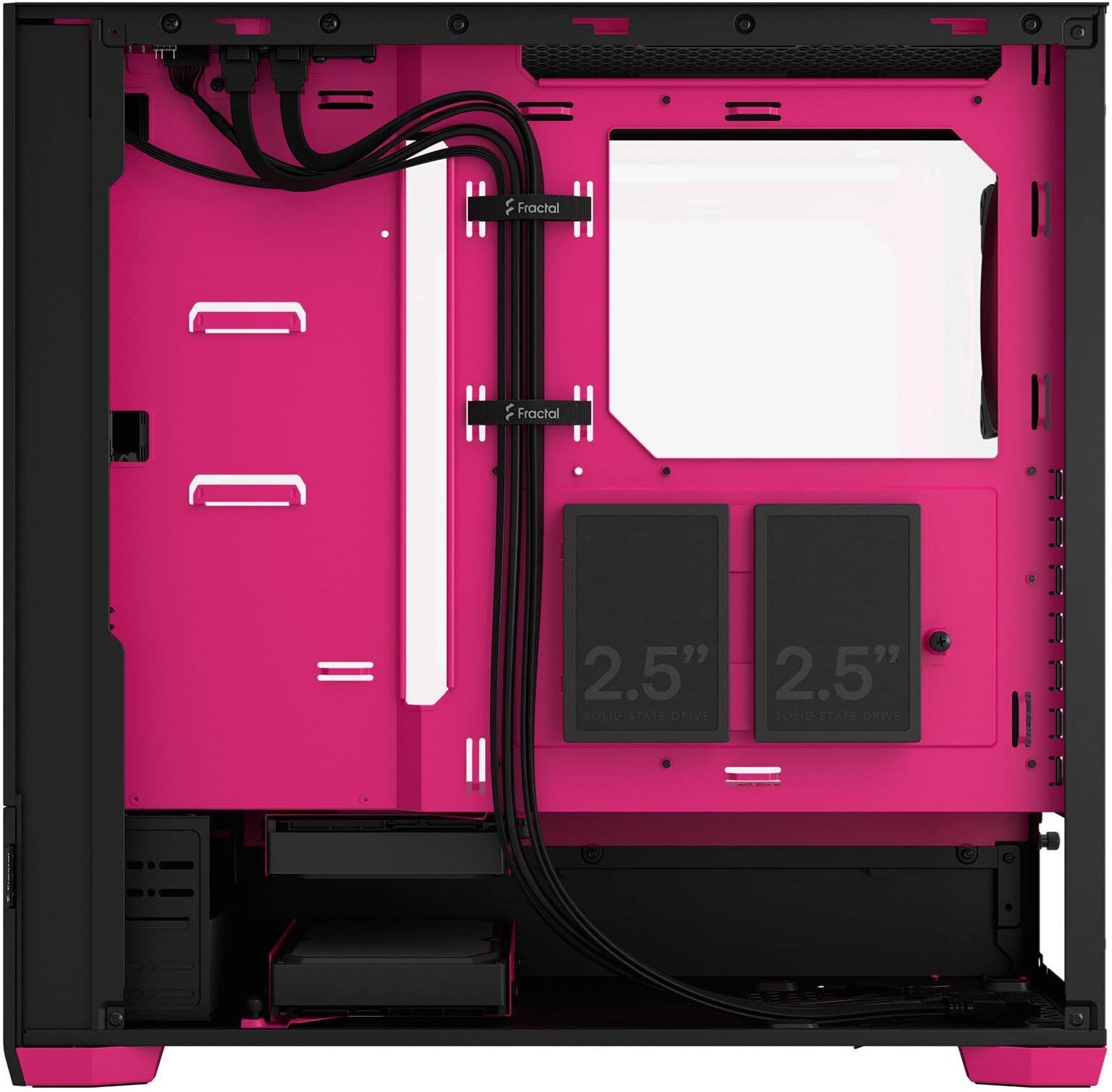 Fractal Design Pop Air RGB Magenta Core TG ATX-kotelo ikkunalla, musta/magenta