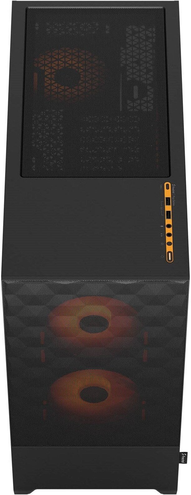 Fractal Design Pop Air RGB Orange Core TG ATX-kotelo ikkunalla, musta/oranssi