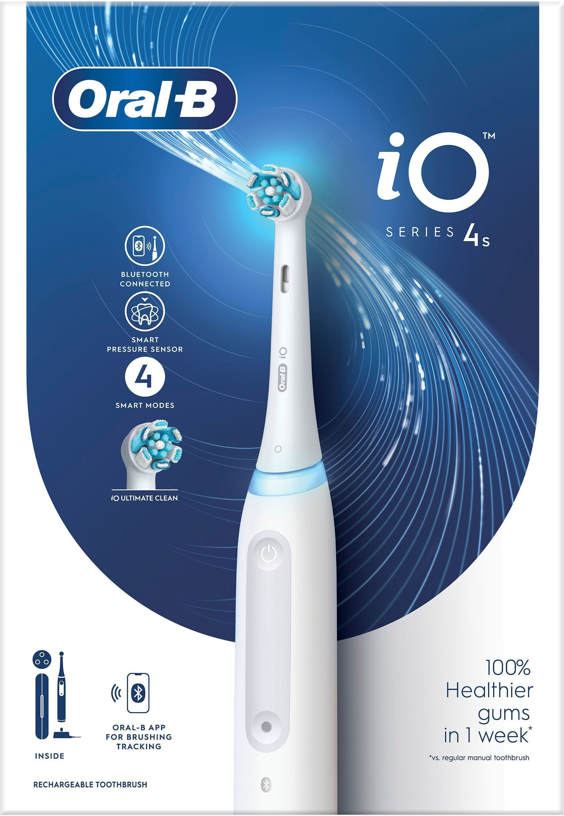 Oral-B iO 5 Black & White -sähköhammasharja, tuplarunko, musta / valkoinen