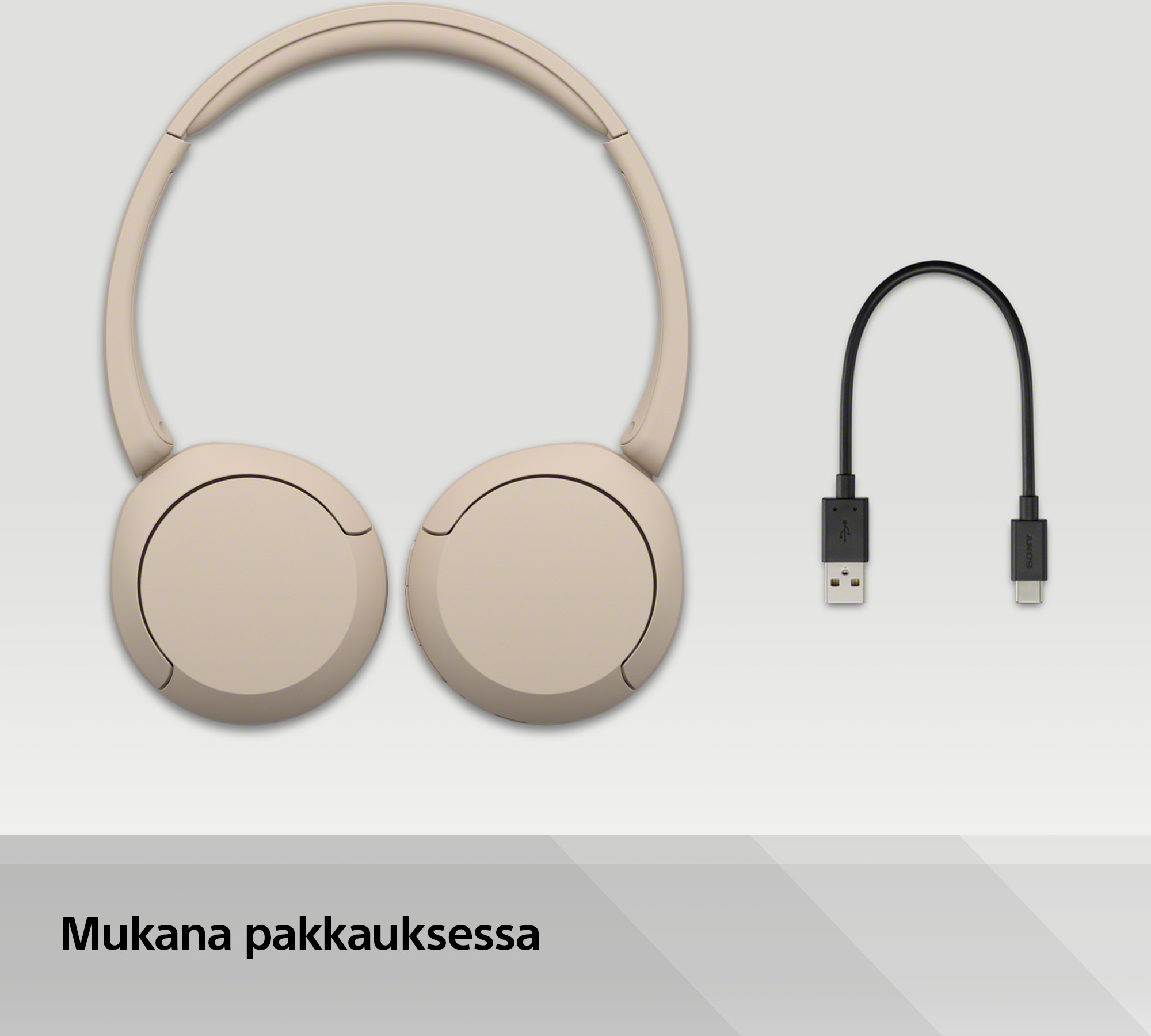 Sony WH-CH520 -langattomat sankakuulokkeet, beige