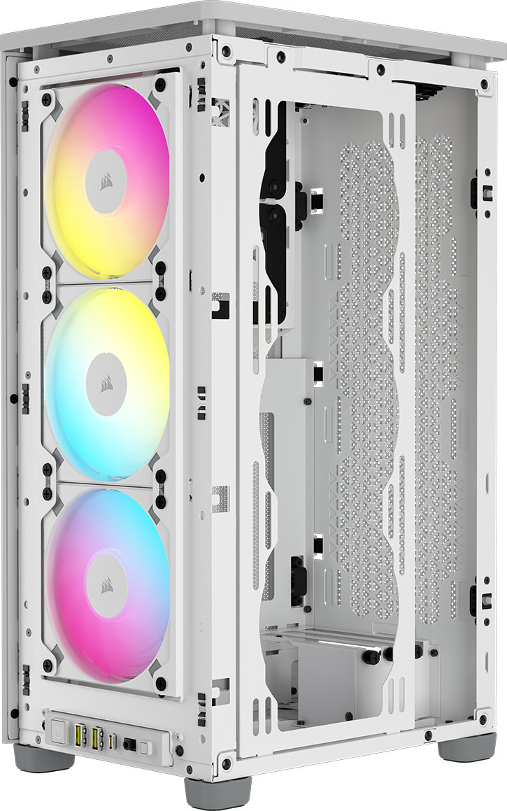 Corsair iCUE 2000D RGB AIRFLOW Mini-ITX-kotelo, valkoinen