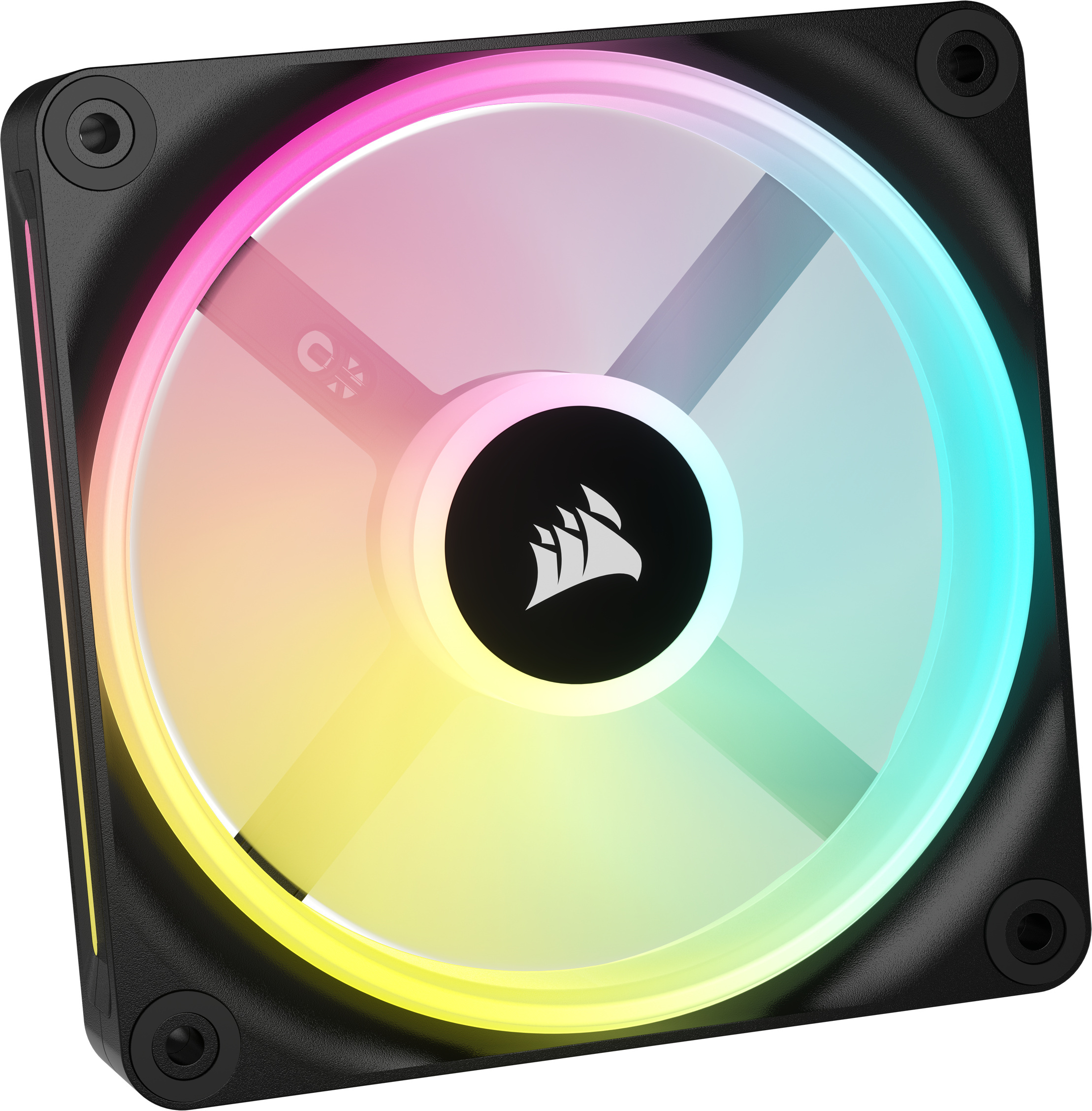Corsair iCUE LINK QX120 RGB PWM -tuuletin, 120 mm, musta, 3 kpl Starter Kit