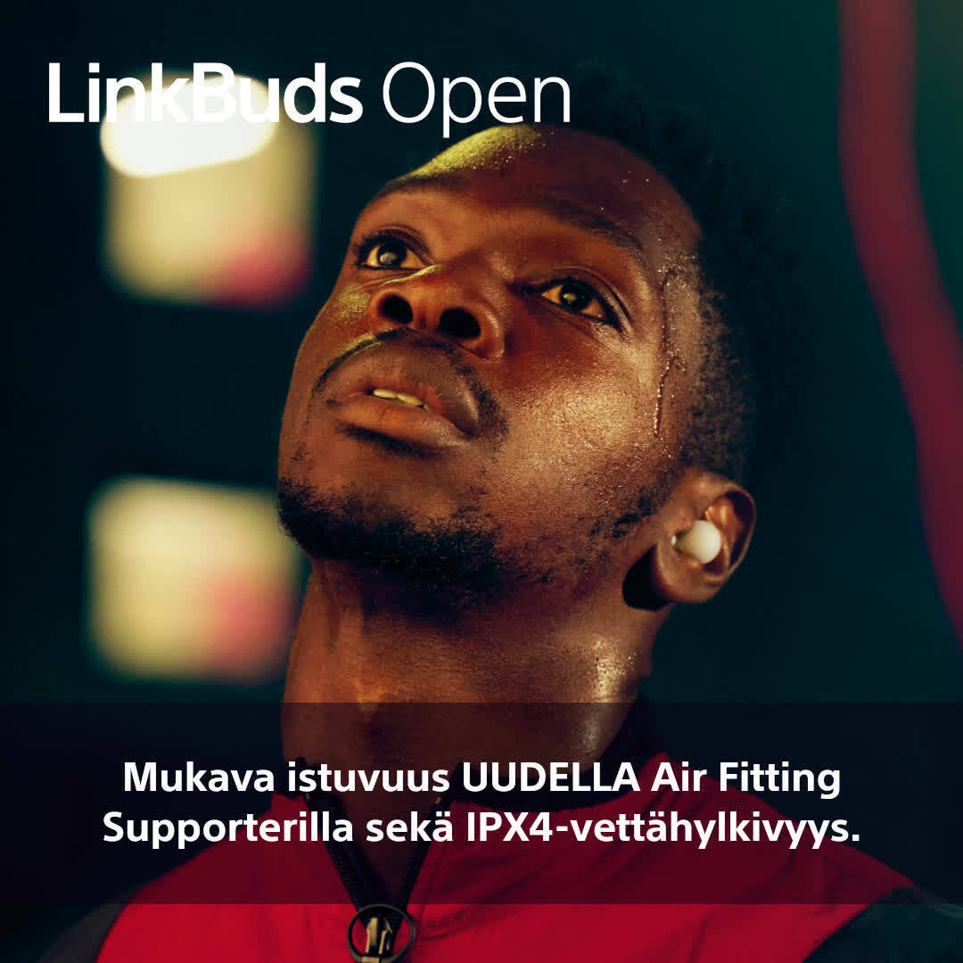 Sony Linkbuds Open langattomat nappikuulokkeet, musta 4 Sony Linkbuds Open langattomat nappikuulokkeet, musta - Image 4