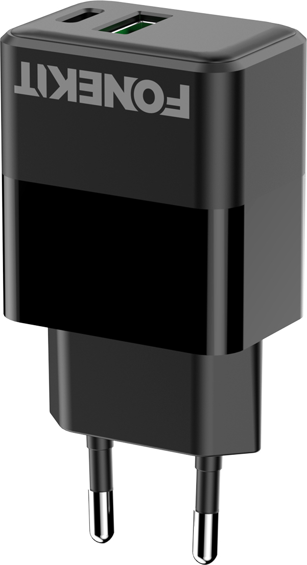 FoneKit Mini 20W -verkkovirtalaturi, USB-C, musta