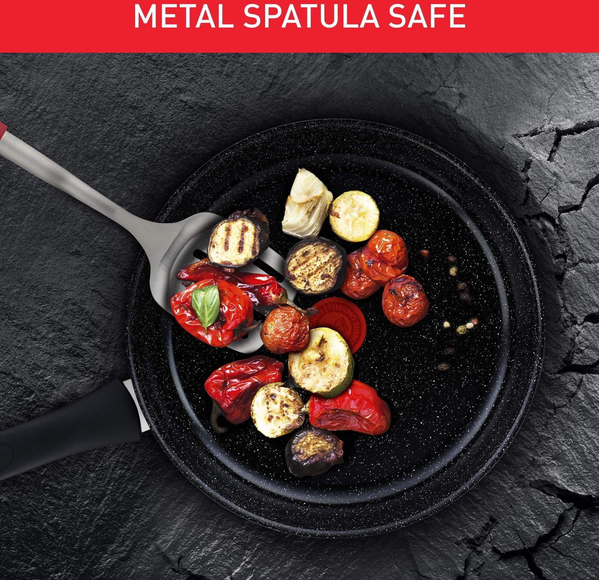Tefal Intens'Ceram -paistokasari lasikannella 24 cm/3,2 L, musta