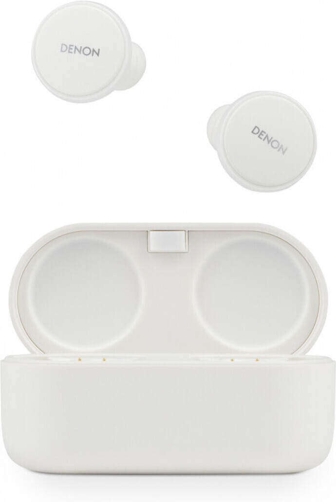 Denon PerL Pro True Wireless vastamelunappikuulokkeet, valkoinen