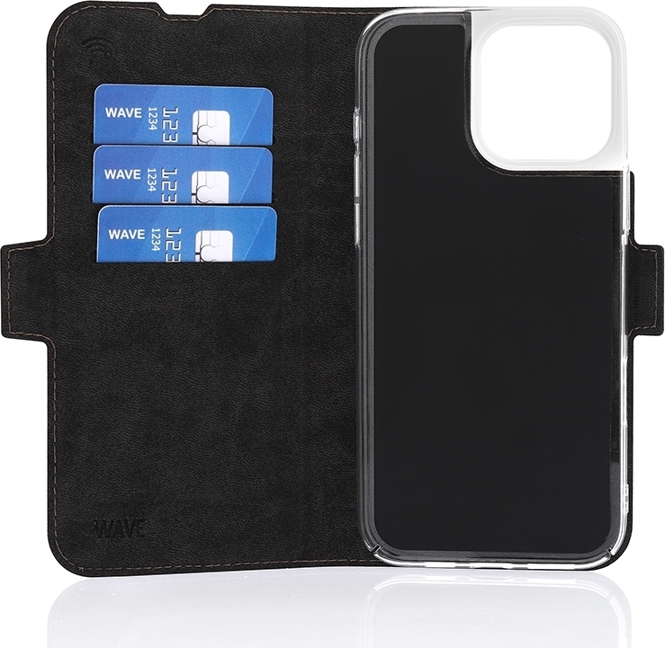 Wave BookCase -suojakotelo, MagSafe-yhteensopiva, Apple iPhone 16 Pro Max, Taupe