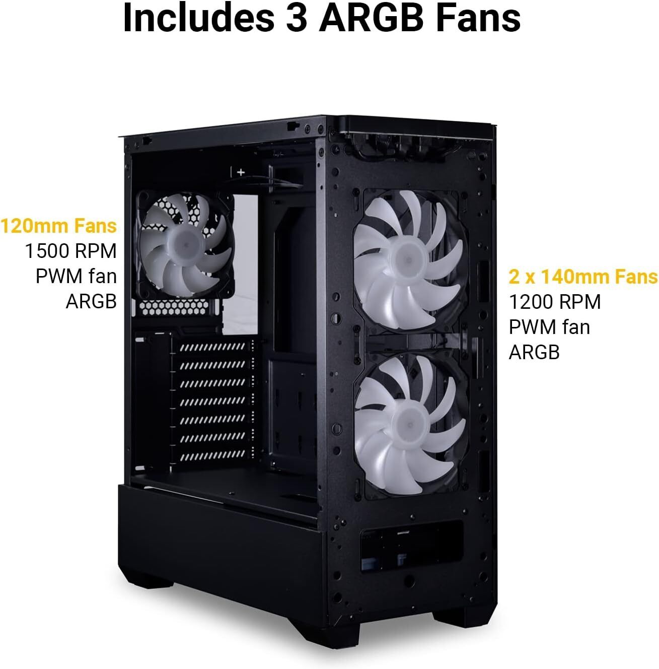 Lian Li LANCOOL 205 MESH C ATX-kotelo ikkunalla, musta