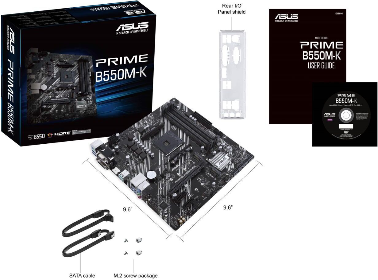 Asus Prime B550M-K AM4 microATX-emolevy