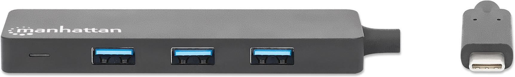 Manhattan USB-C-USB-A-Hubi, 4 porttia