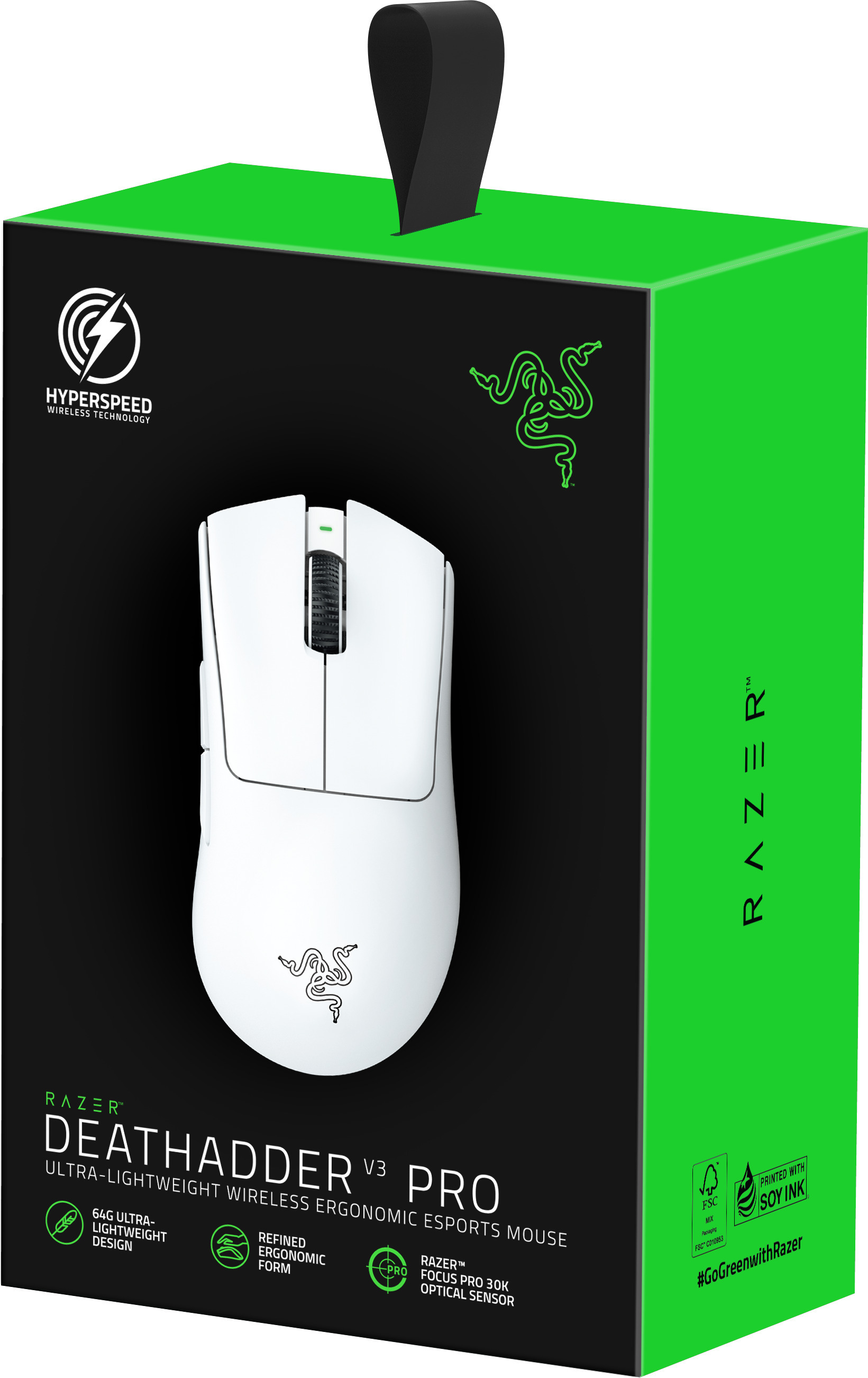 Razer Deathadder V3 Pro -langaton pelihiiri, valkoinen