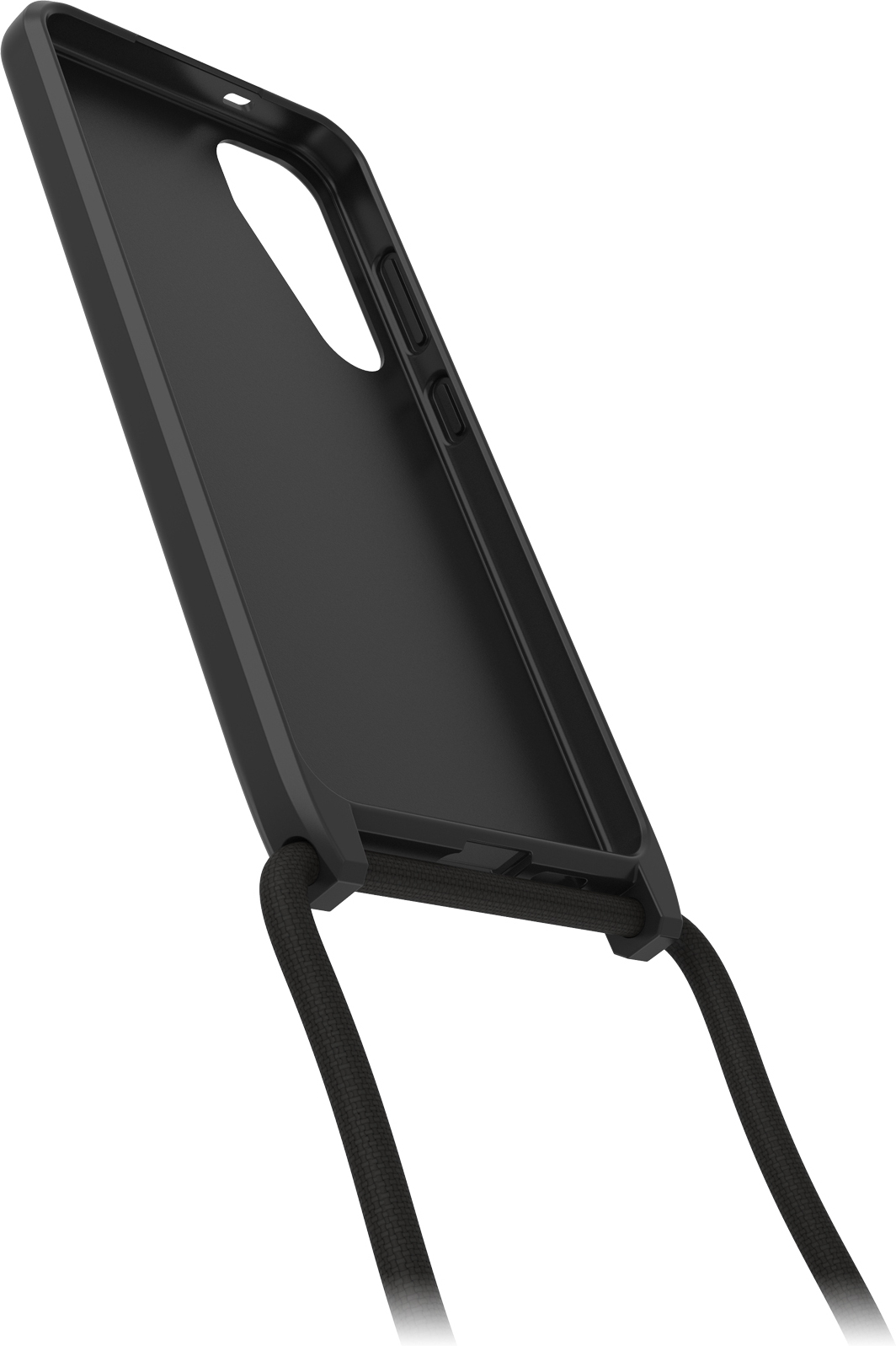 Otterbox React Necklace -suojakotelo hihnalla, musta, Samsung Galaxy S24+
