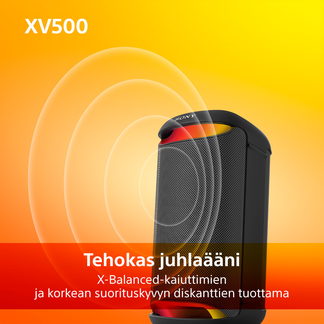 Sony SRS-XV500 langaton bilekaiutin, musta