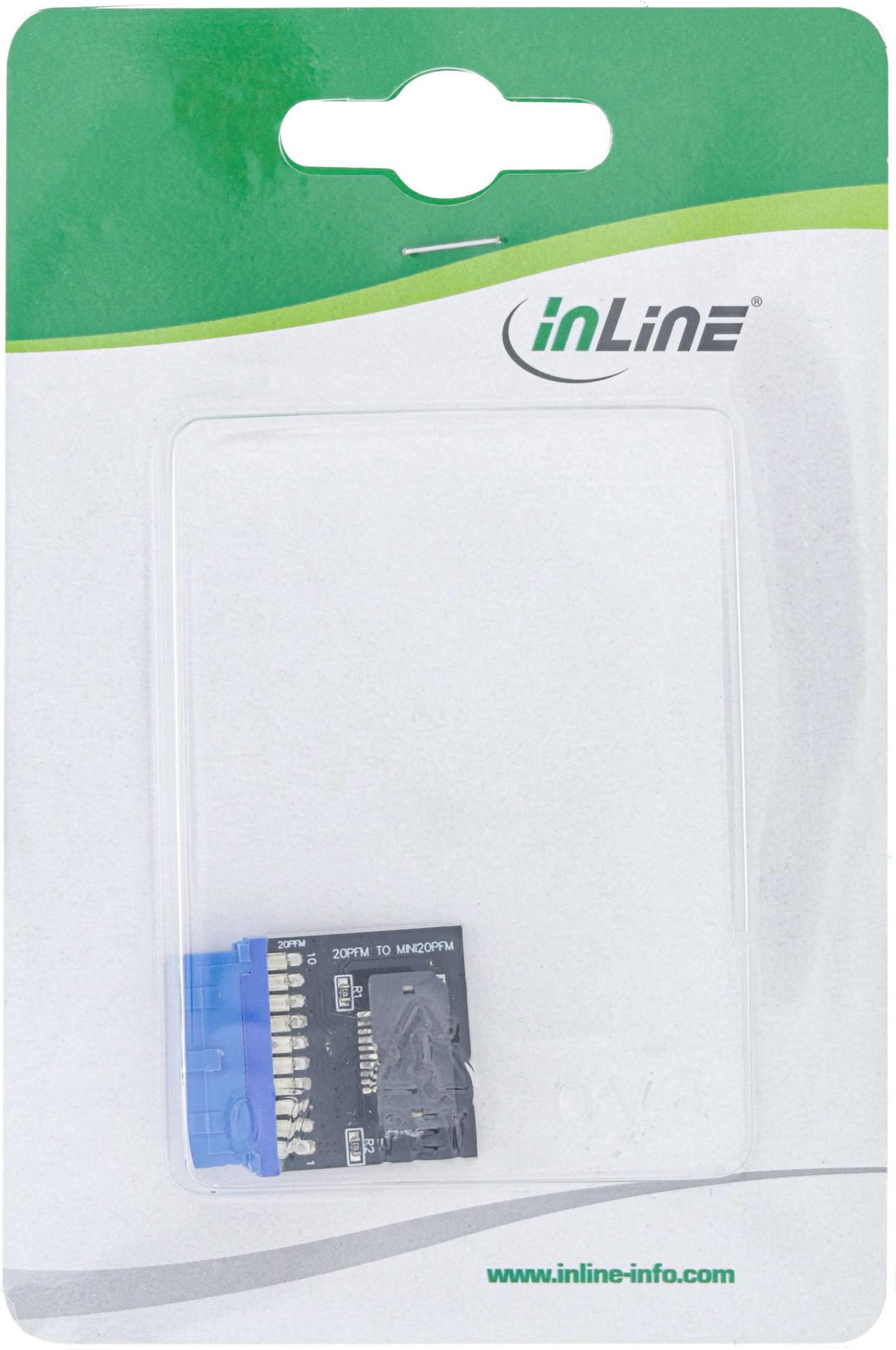 InLine USB 3.0 to USB 3.1 Front Panel Key-A Adapter internal -moduuli