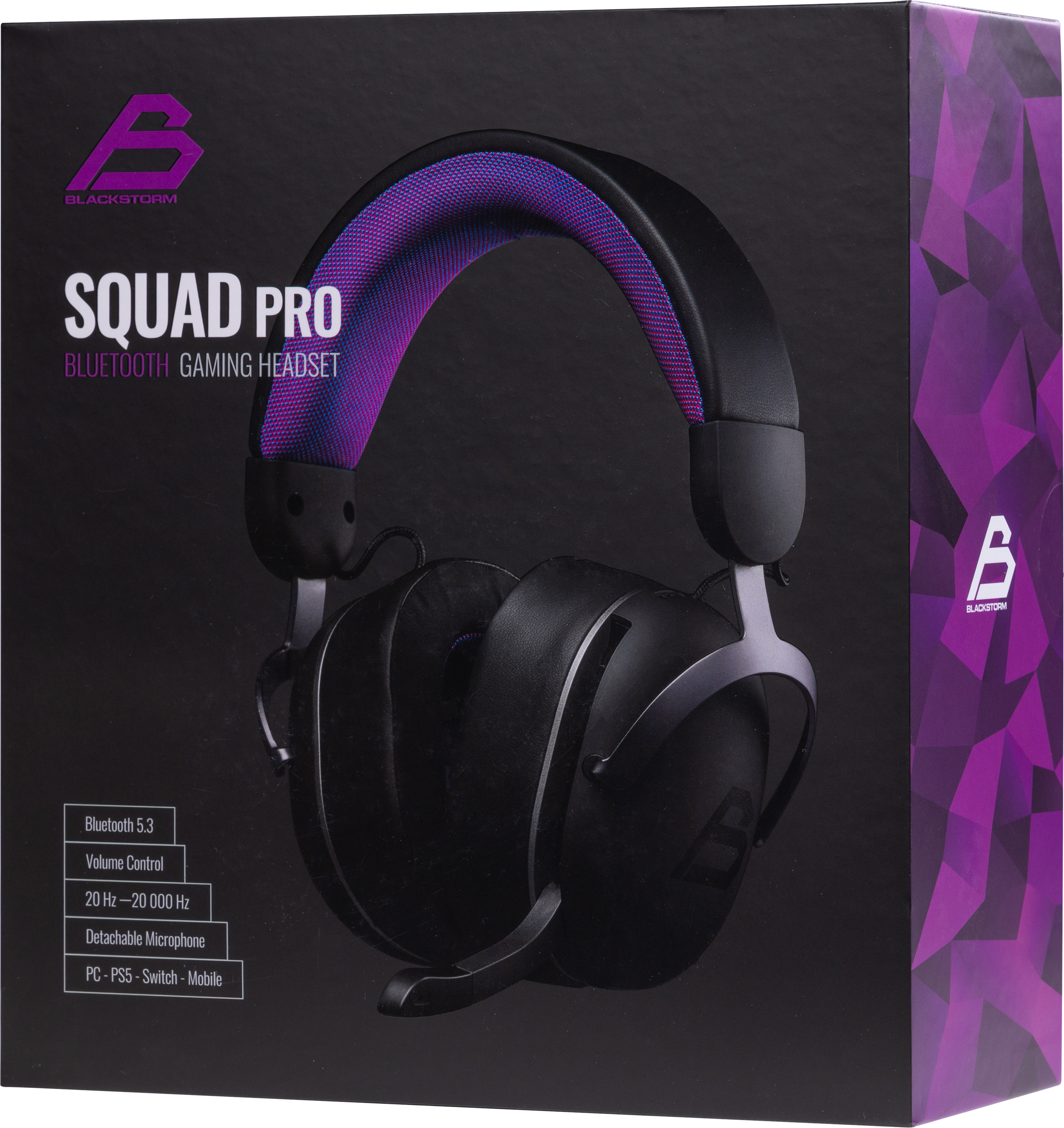 Blackstorm Squad Pro headset, musta