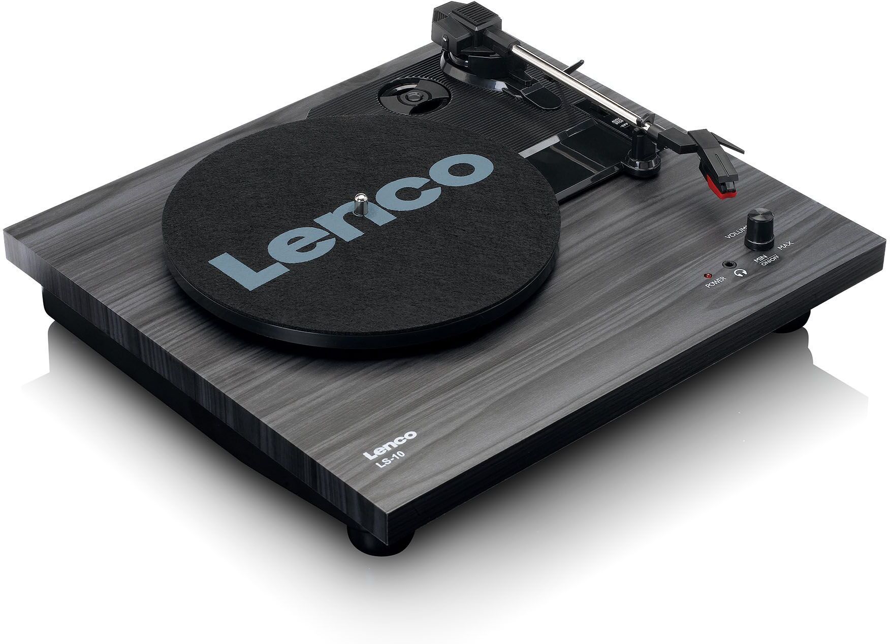 Lenco LS-10 -vinyylilevysoitin, musta