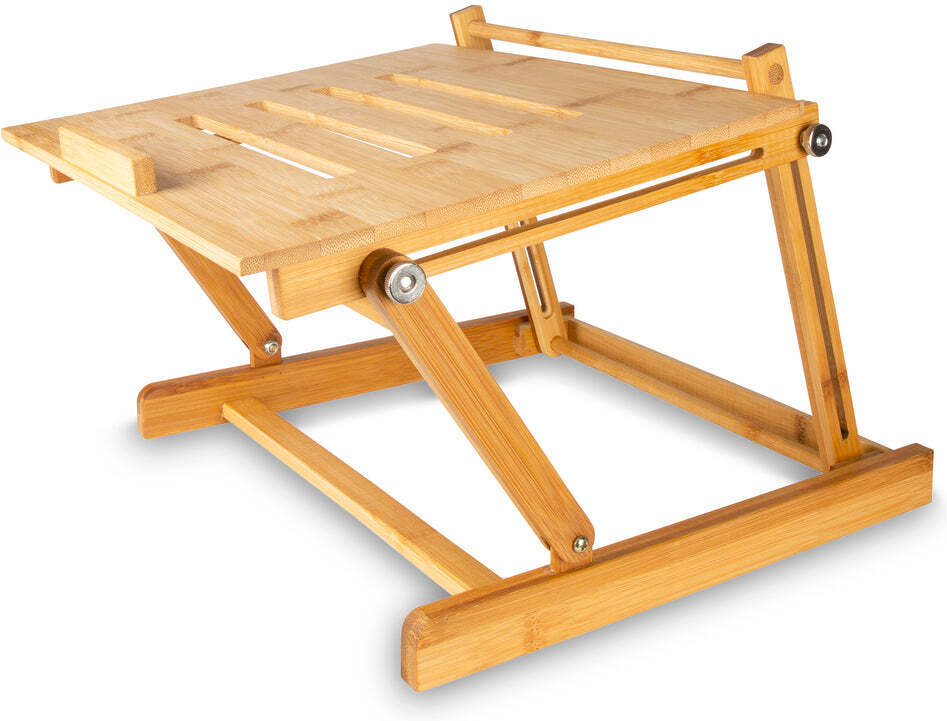 Kikkerland Bamboo Laptop Stand teline tietokoneelle