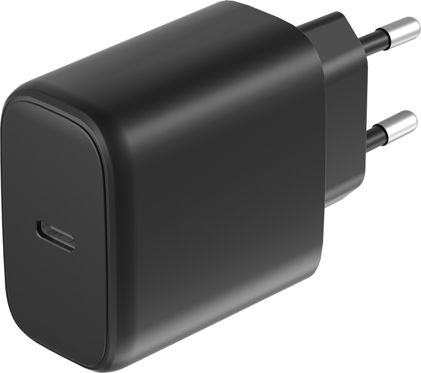FoneKit Double 20W -laturi, USB-C + USB-A, musta