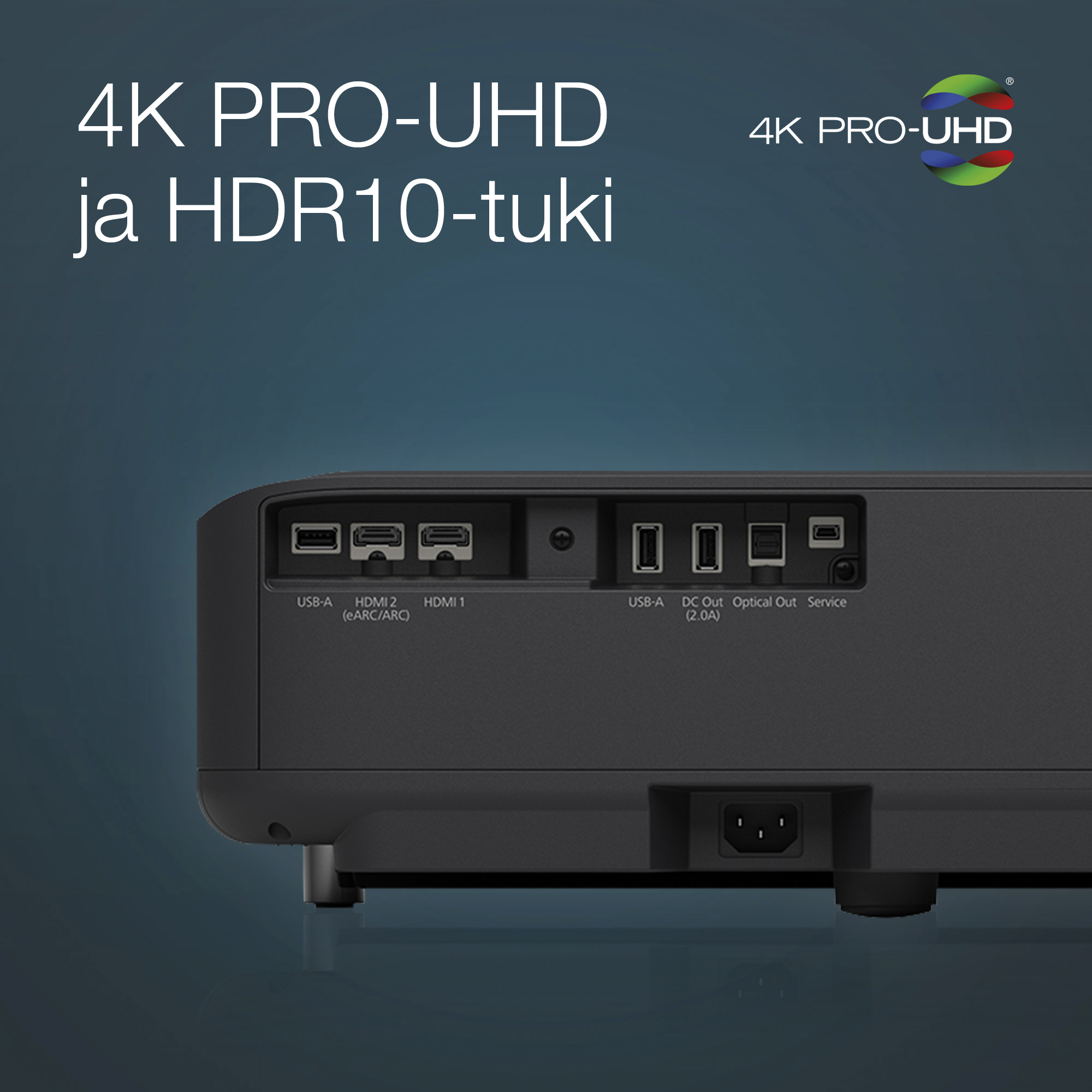 EH-LS650B 4K PRO-UHD -älylaserprojektori, lähiheijastus