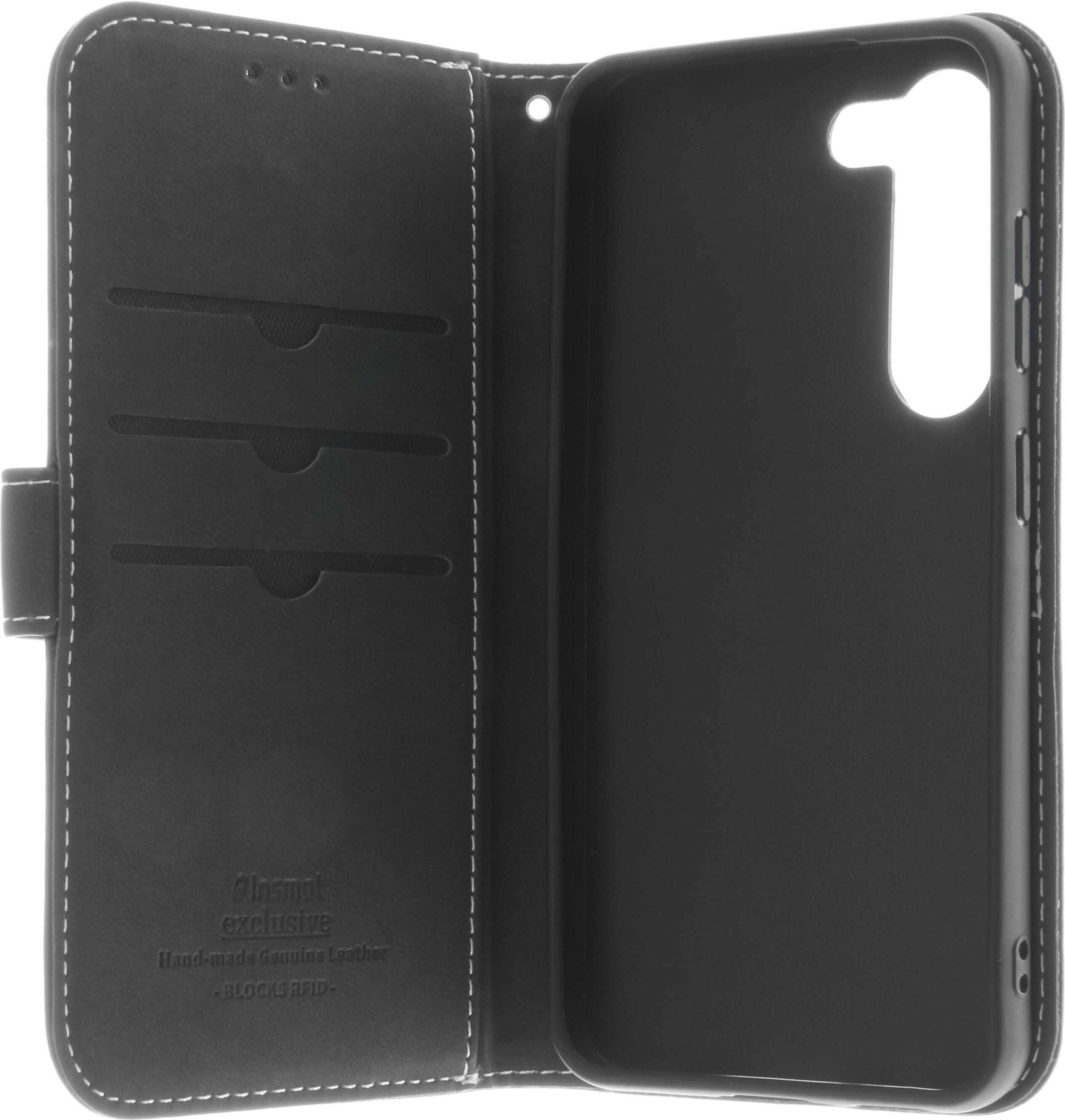 Insmat Flip Case -lompakkokotelo, Samsung Galaxy S23, musta