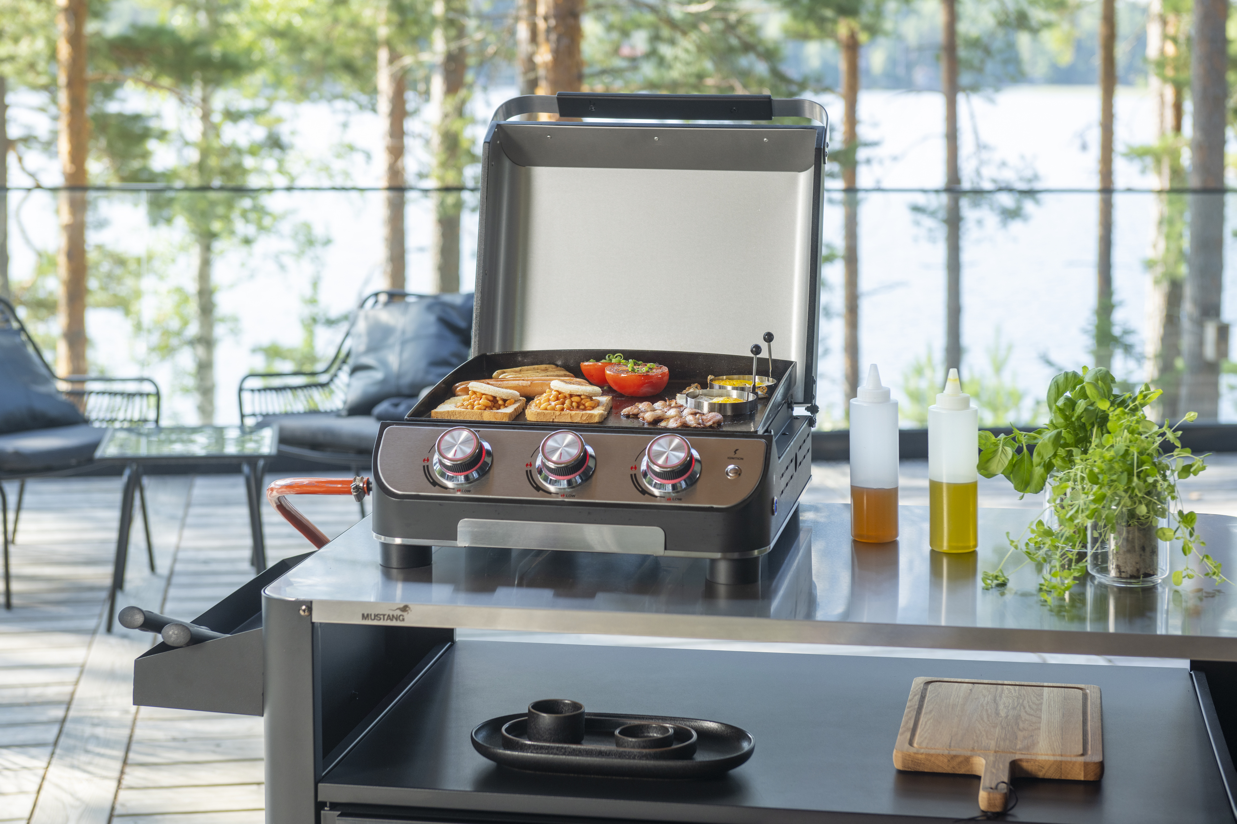 Mustang plancha-grillausvälinesarja, 7 kpl