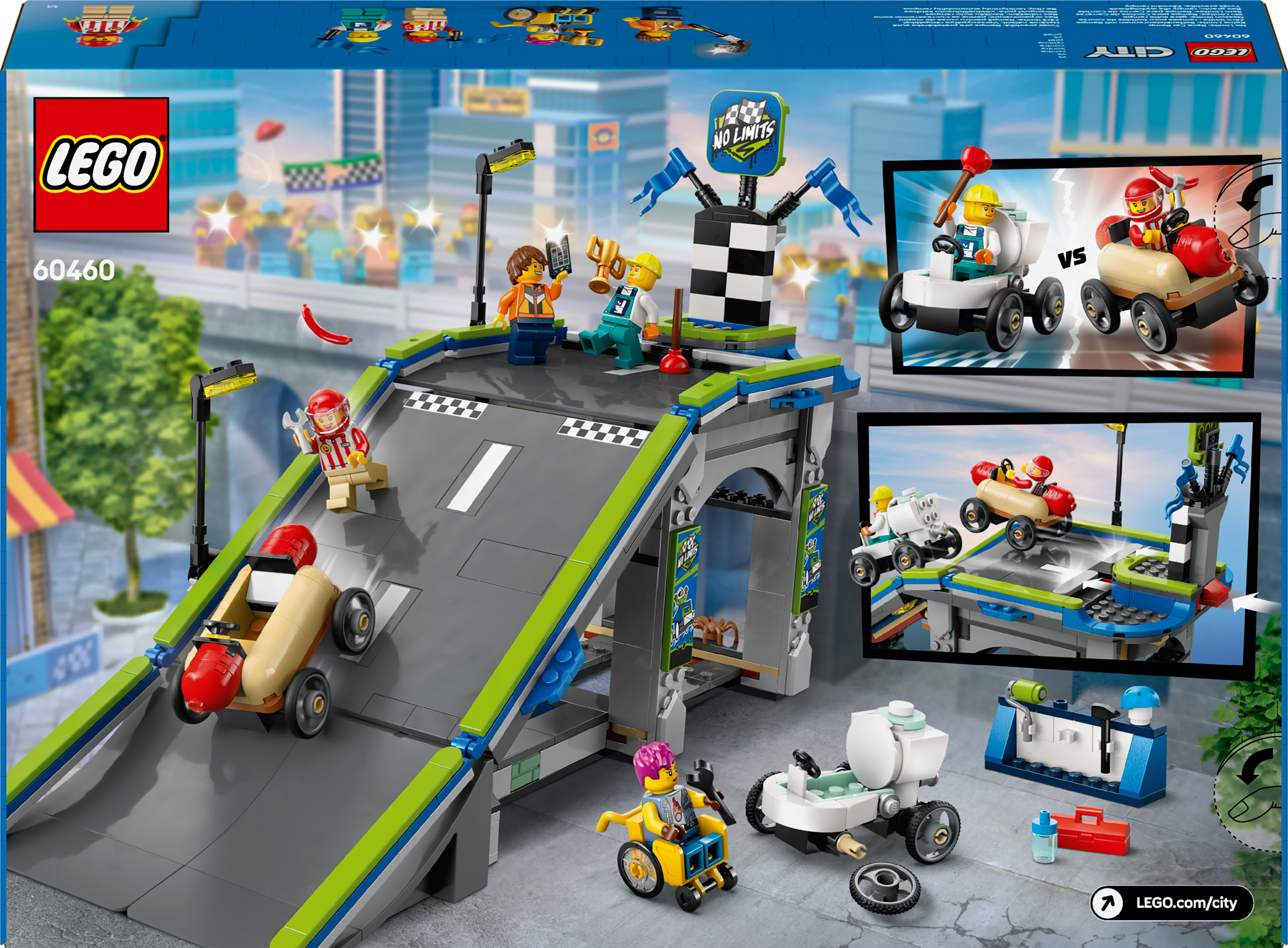 LEGO City 60460 – Ei rajoja: Kilpa-autojen ramppirata