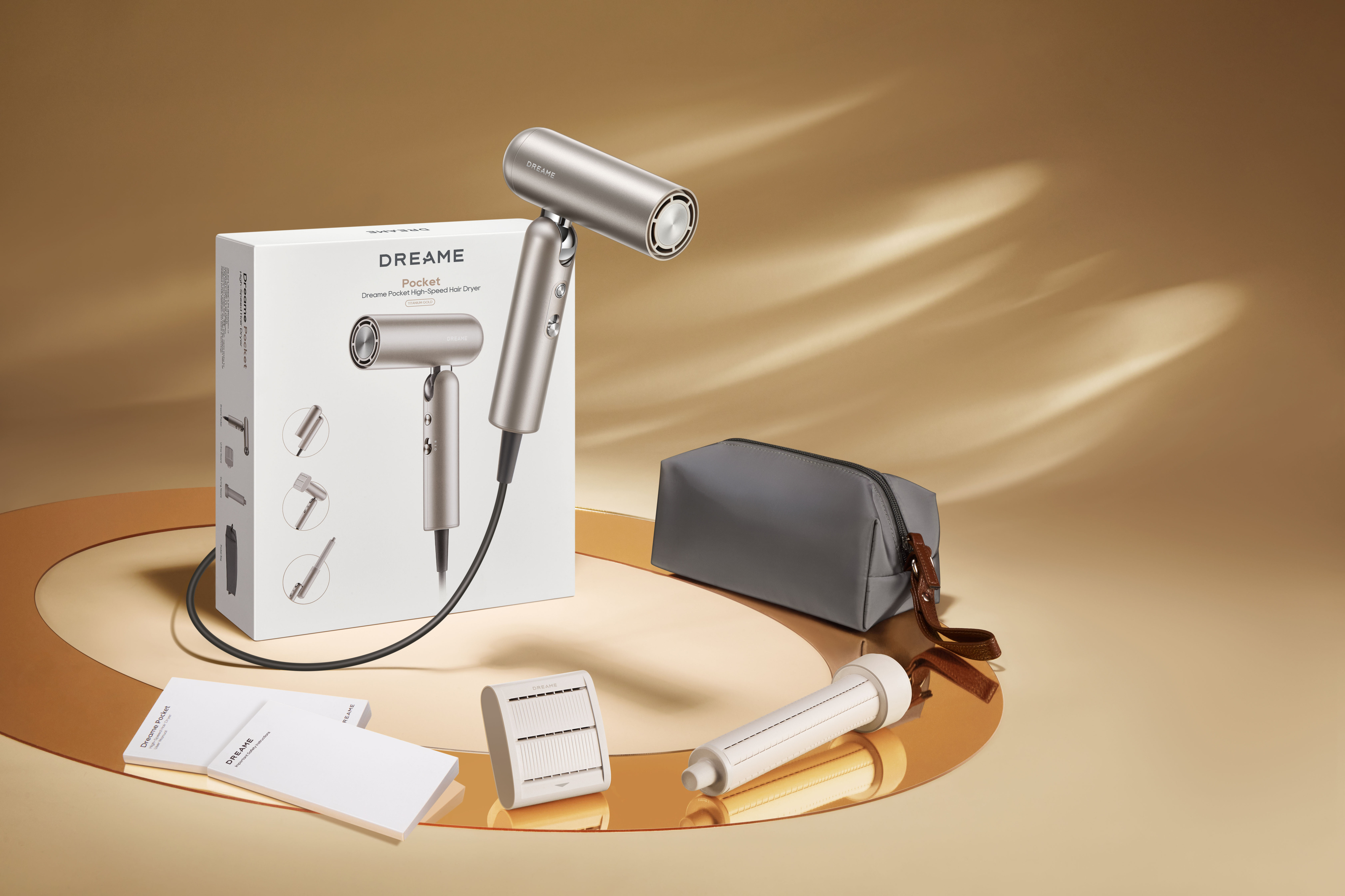 Dreame Pocket hiustenkuivaaja, Titanium Gold