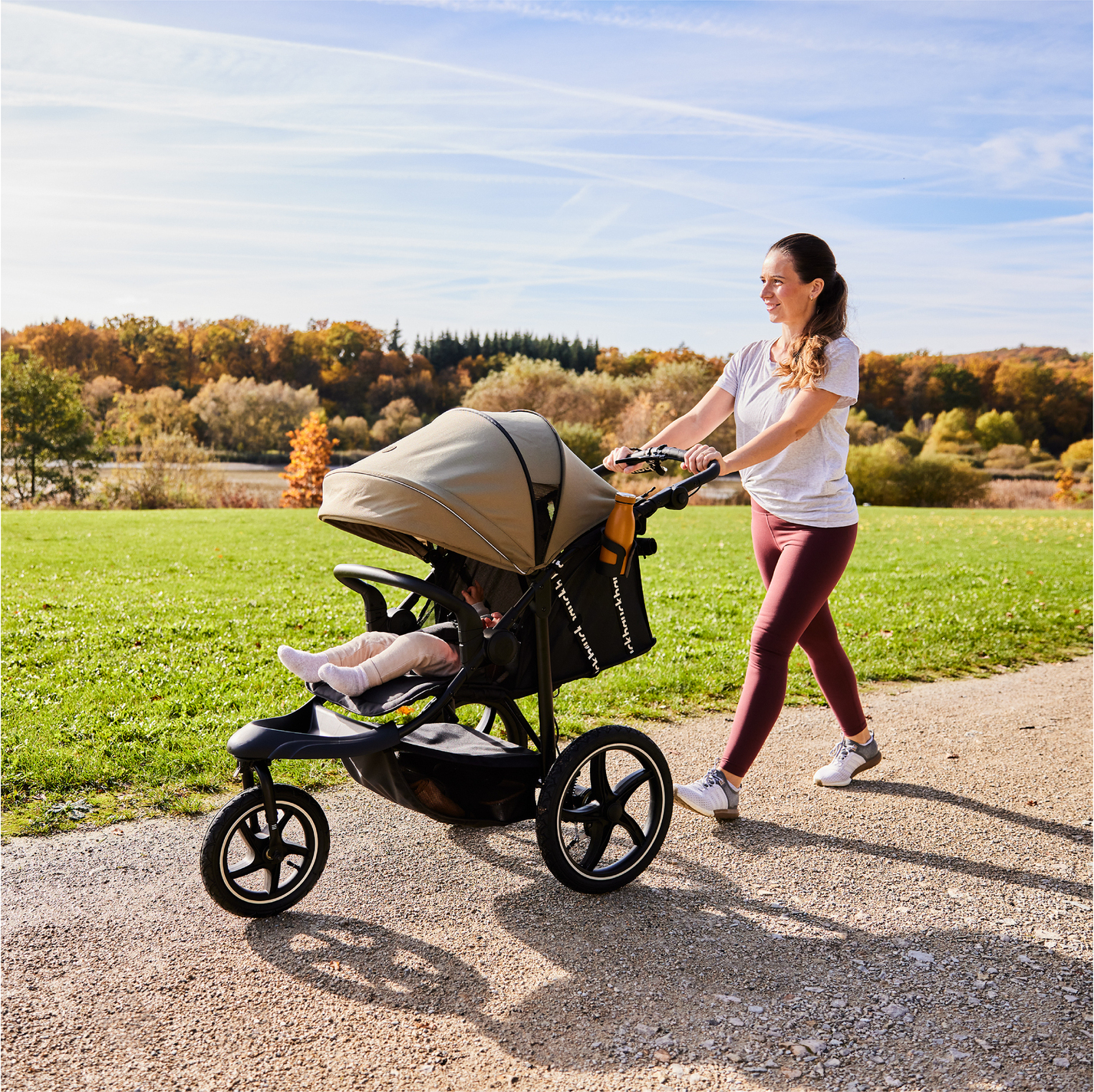 Hauck Runner 3 rattaat, Olive