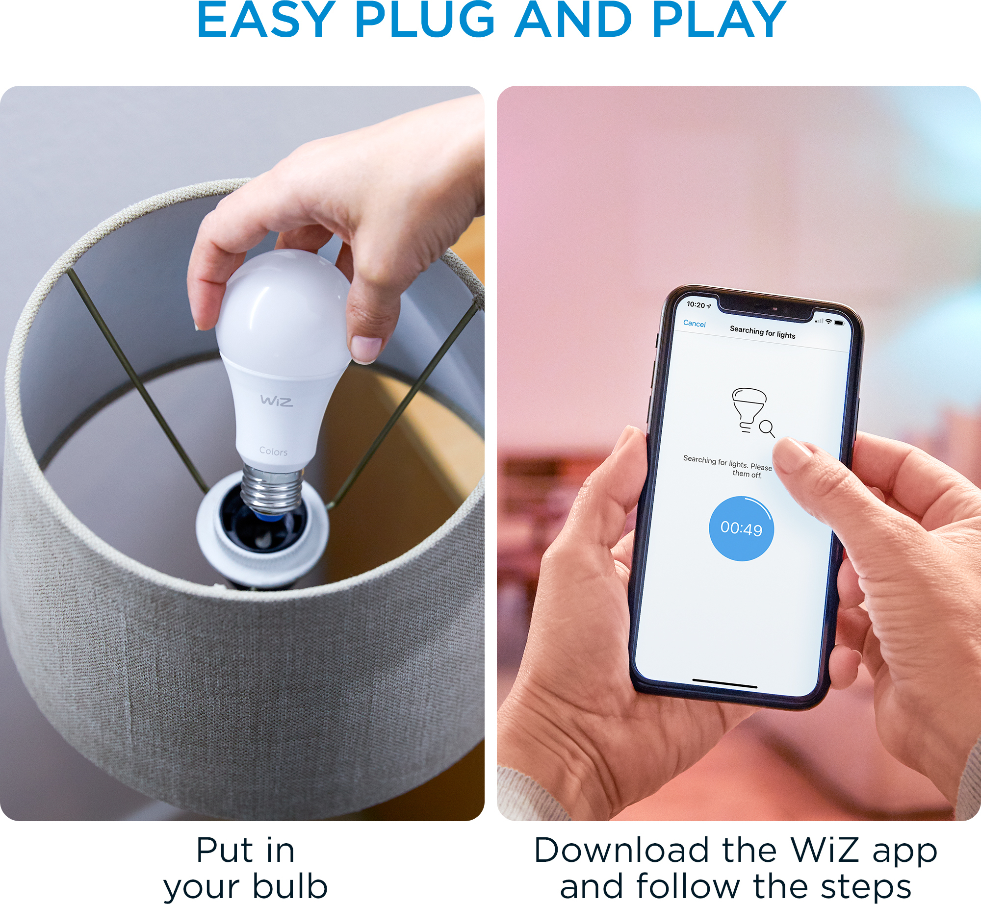 WiZ älylamppu, E27, RGBW - kaikki värit ja valkoisen valon sävyt, Wi-Fi, 806 lm, 2-pack